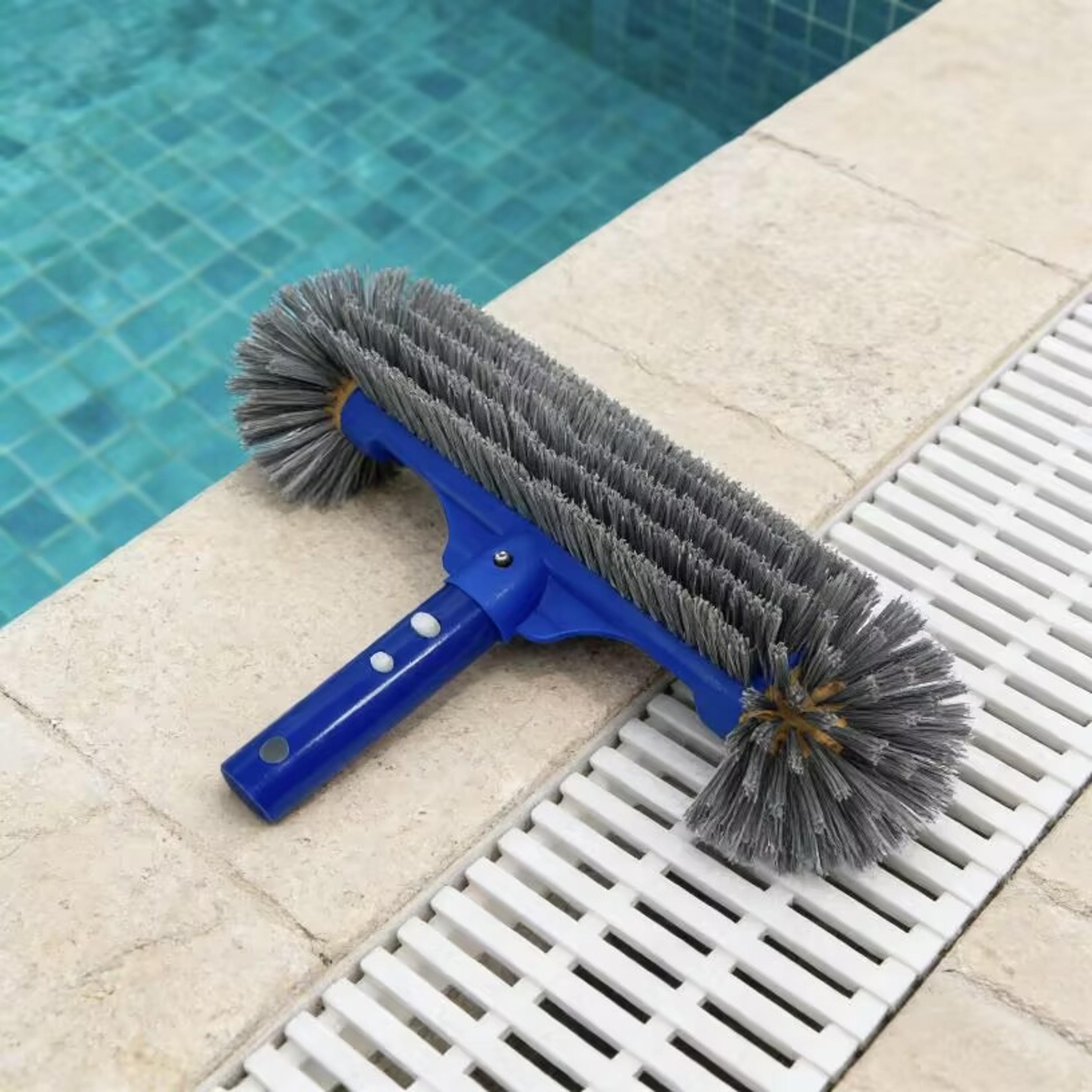 round end pool brush head for walls floors steps and corners