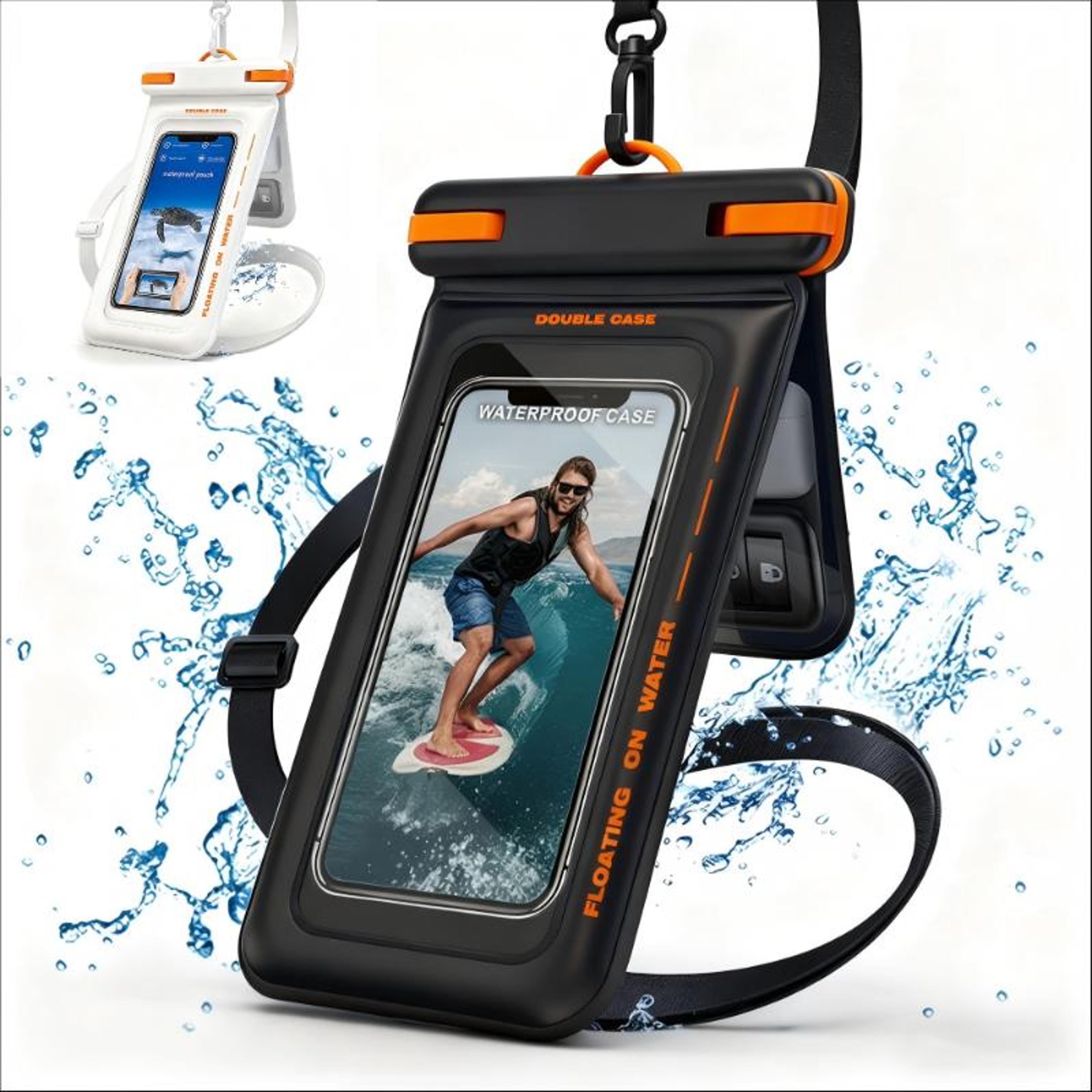 double space waterproof phone pouch floating case with lanyard