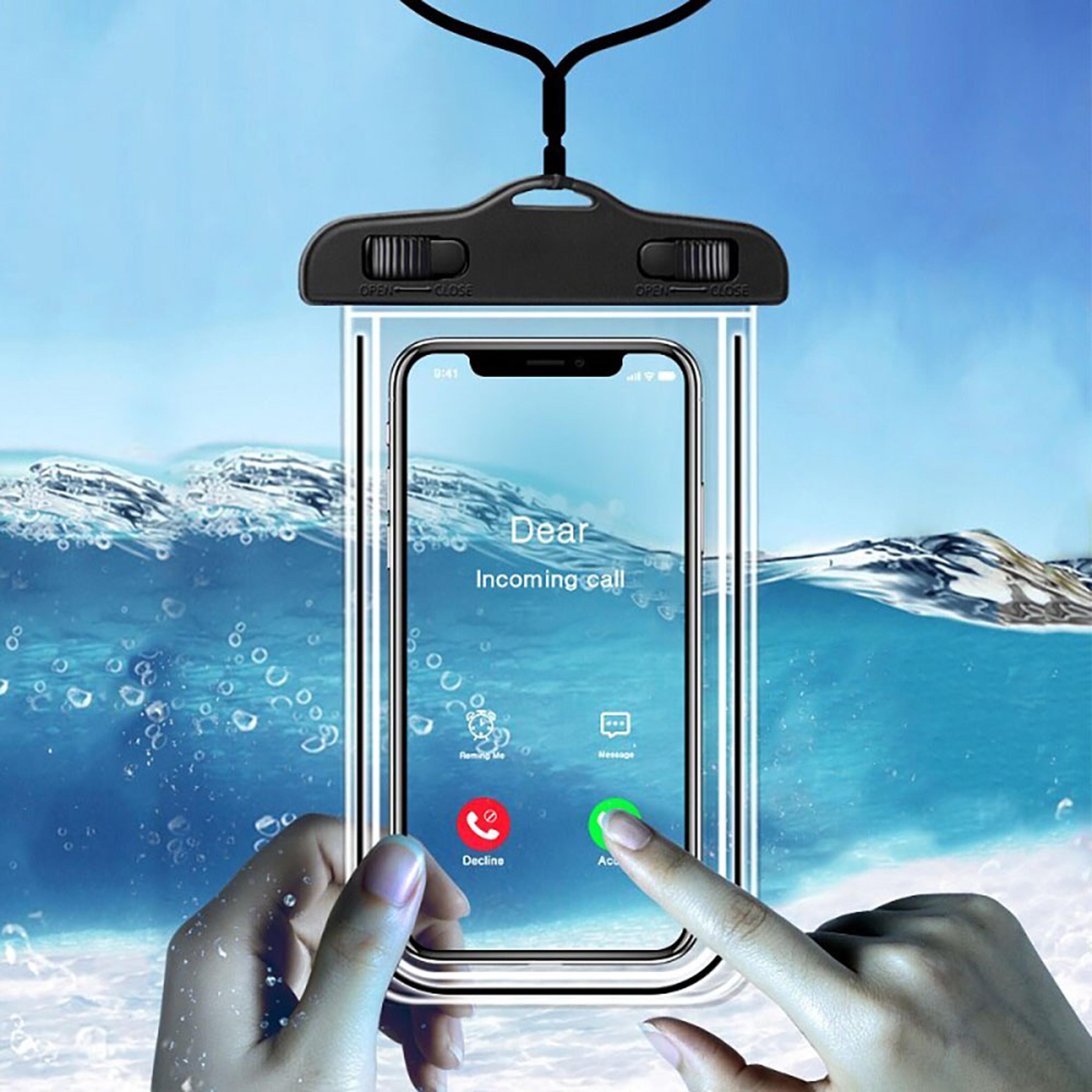 universal waterproof phone pouch with lanyard for swimming beach travel