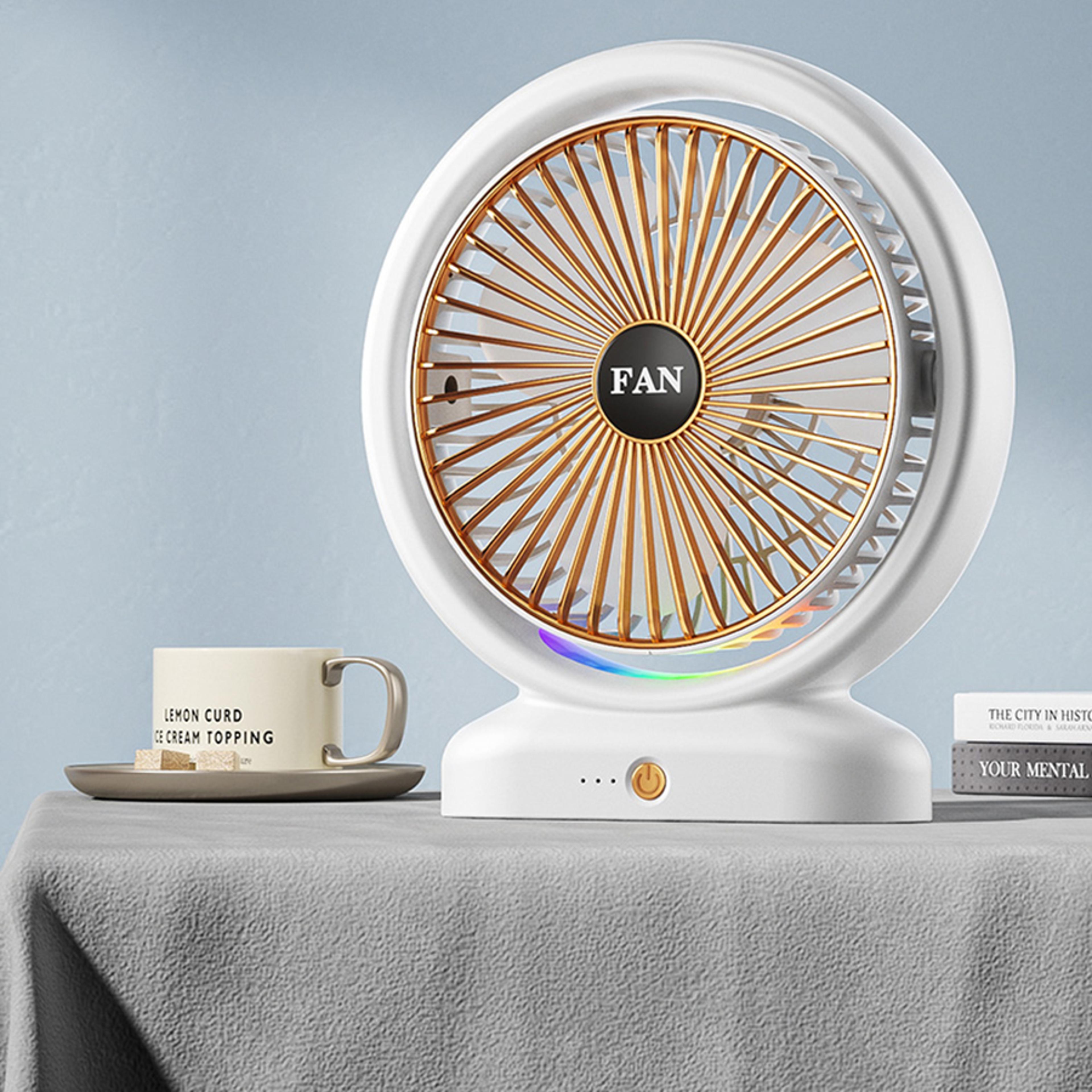 multi angle desktop circulating fan portable plug in desk fan for office and bedroom