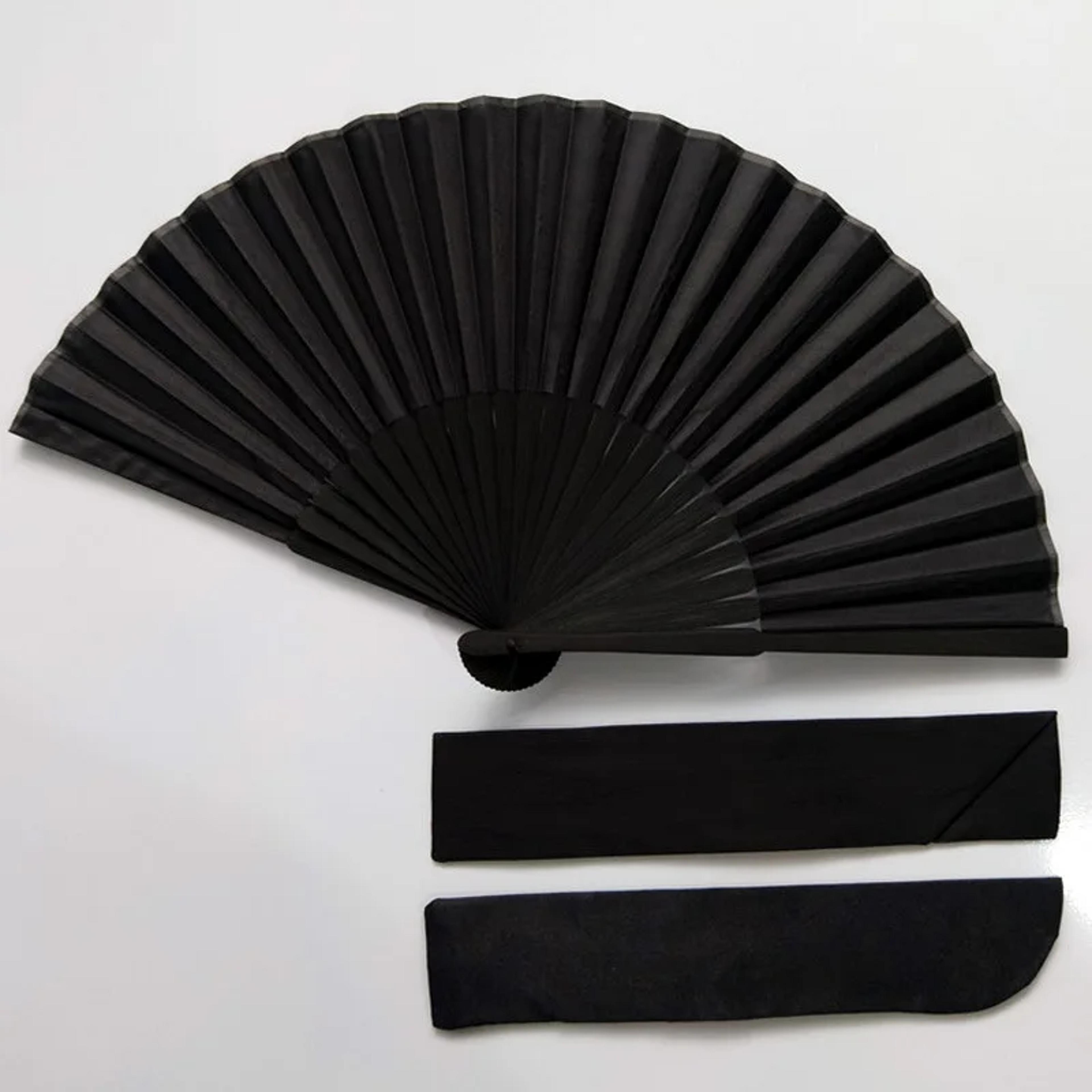 vintage black chinese folding fan for kung fu dance wedding party decor