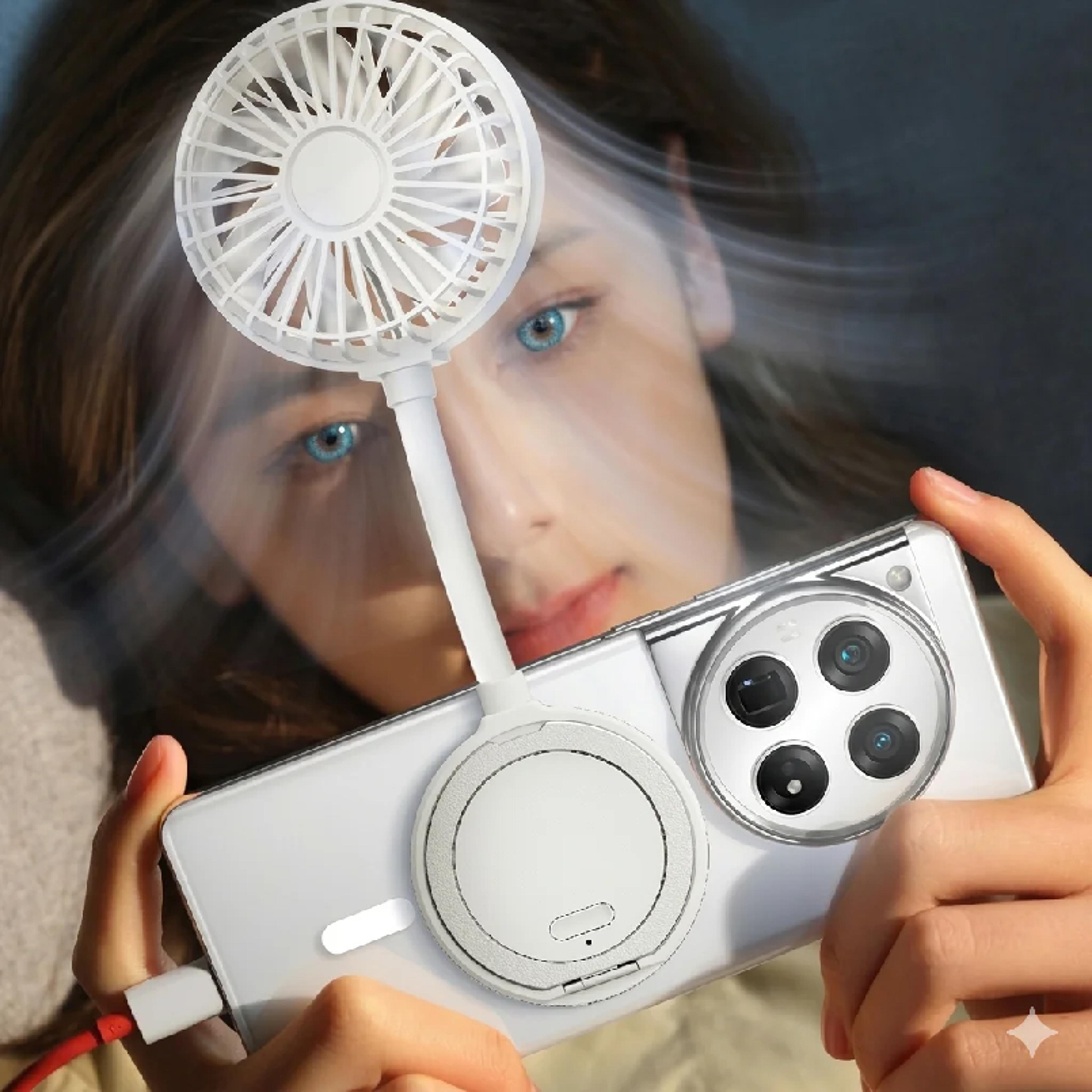 magnetic mini phone fan usb rechargeable portable cooling fan