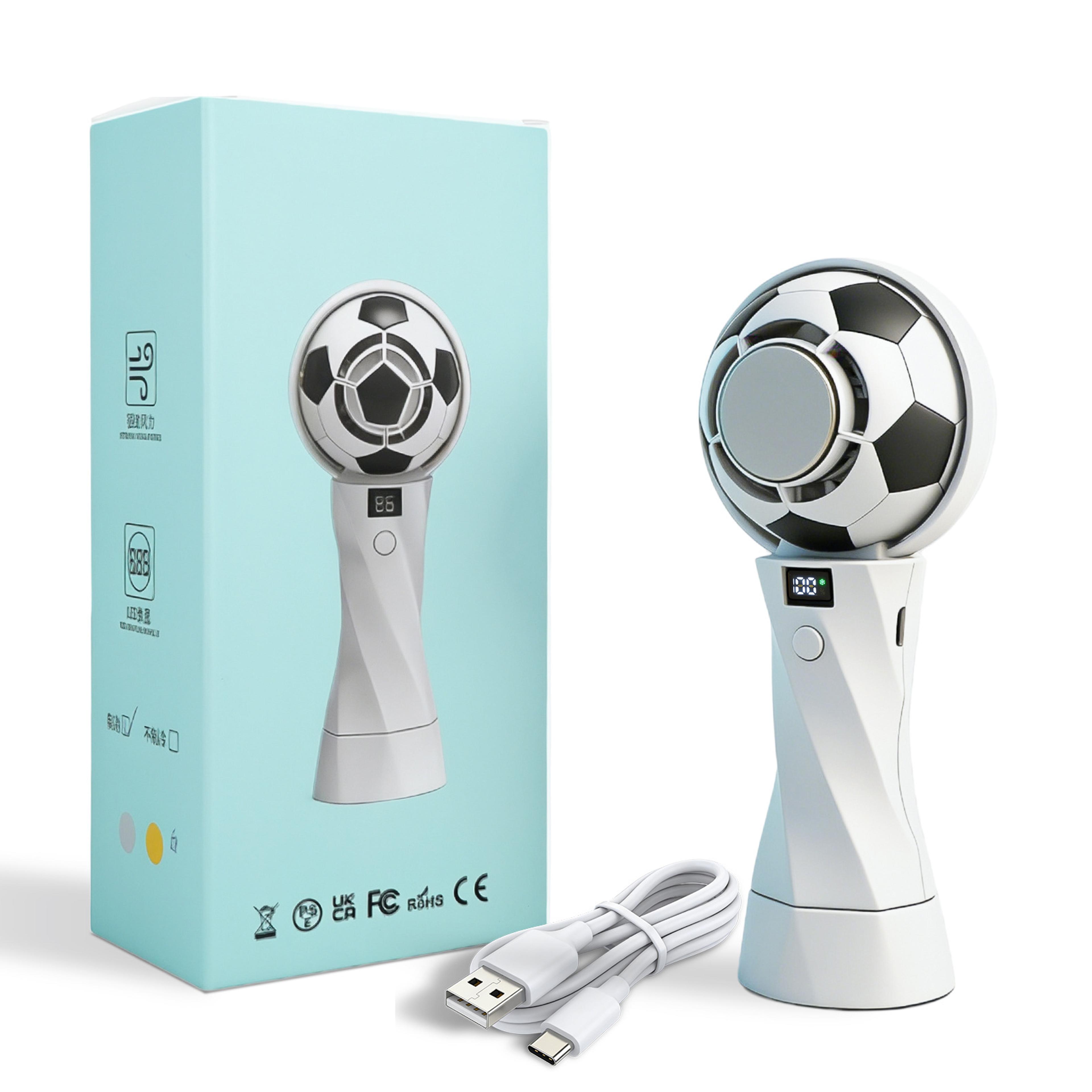 football handheld fan usb mini portable cooling fan for sports, camping and summer events