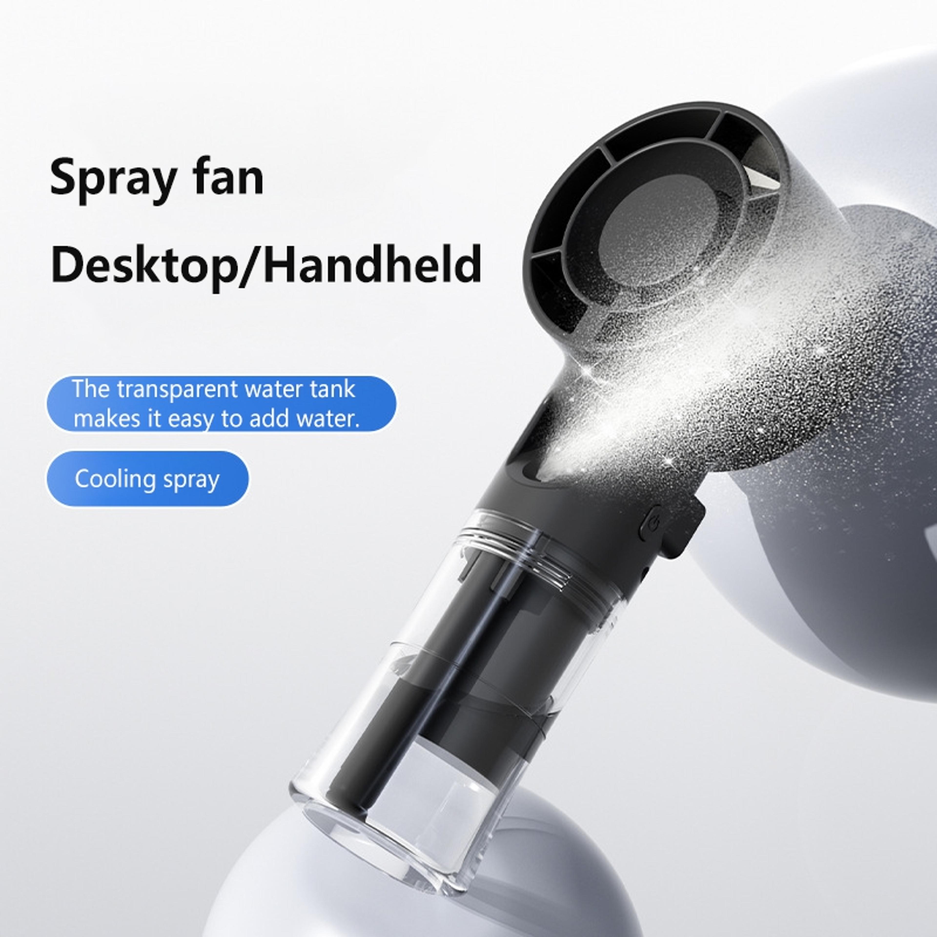 portable misting fan rechargeable handheld spray fan for outdoor cooling