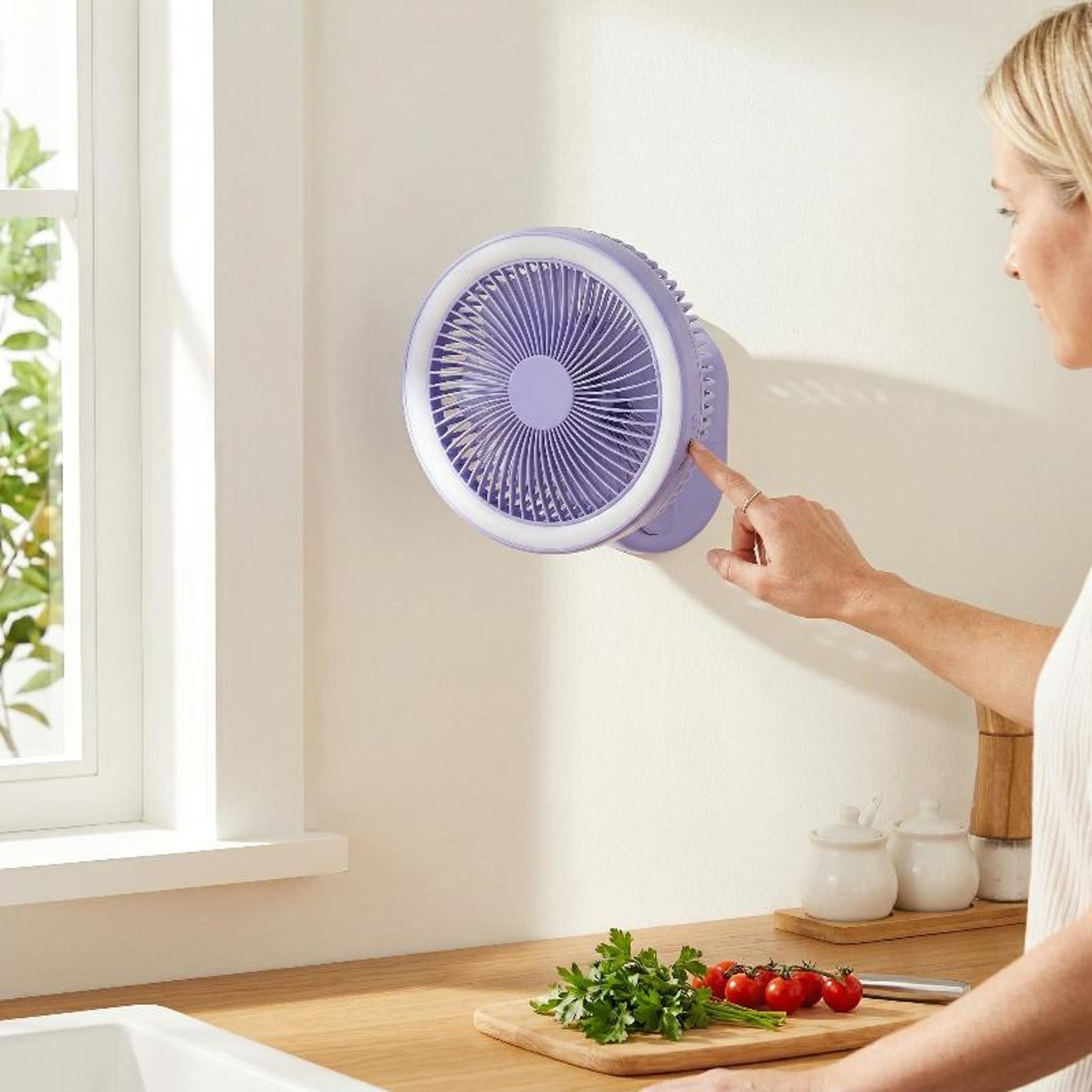 portable desk fan usb rechargeable wall mounted fan with night light