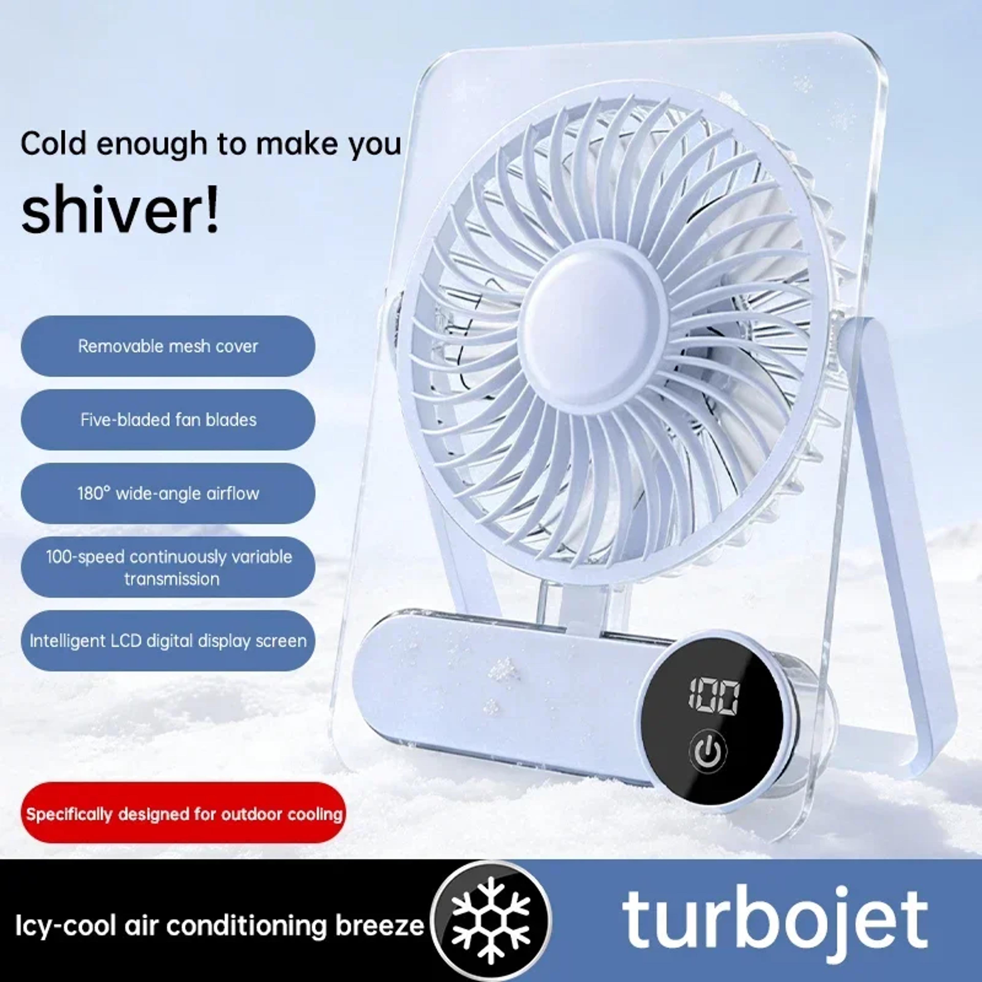 ultra quiet rechargeable desk fan with speeds and wall mount design