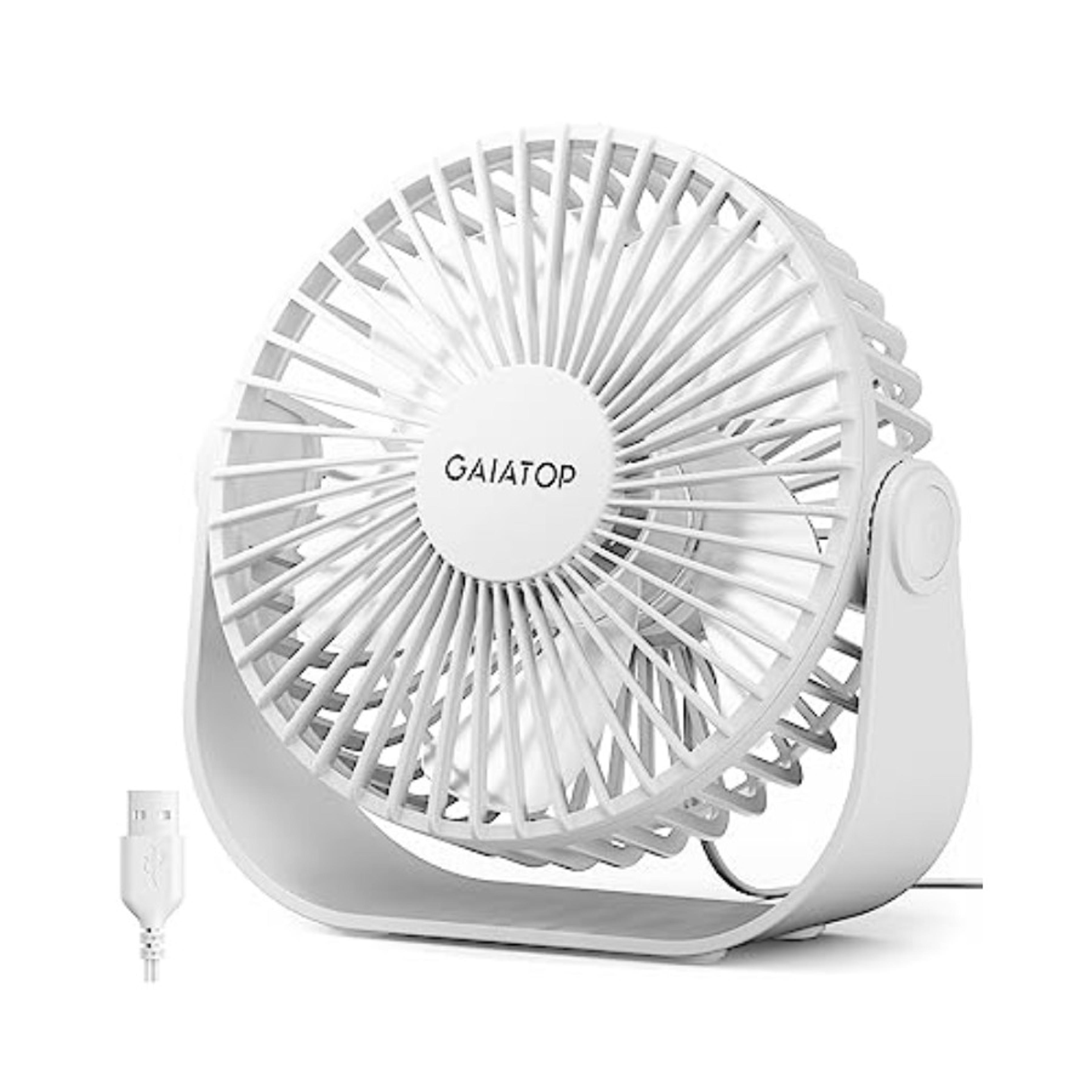usb desk fan speed quiet portable table fan for home office bedroom