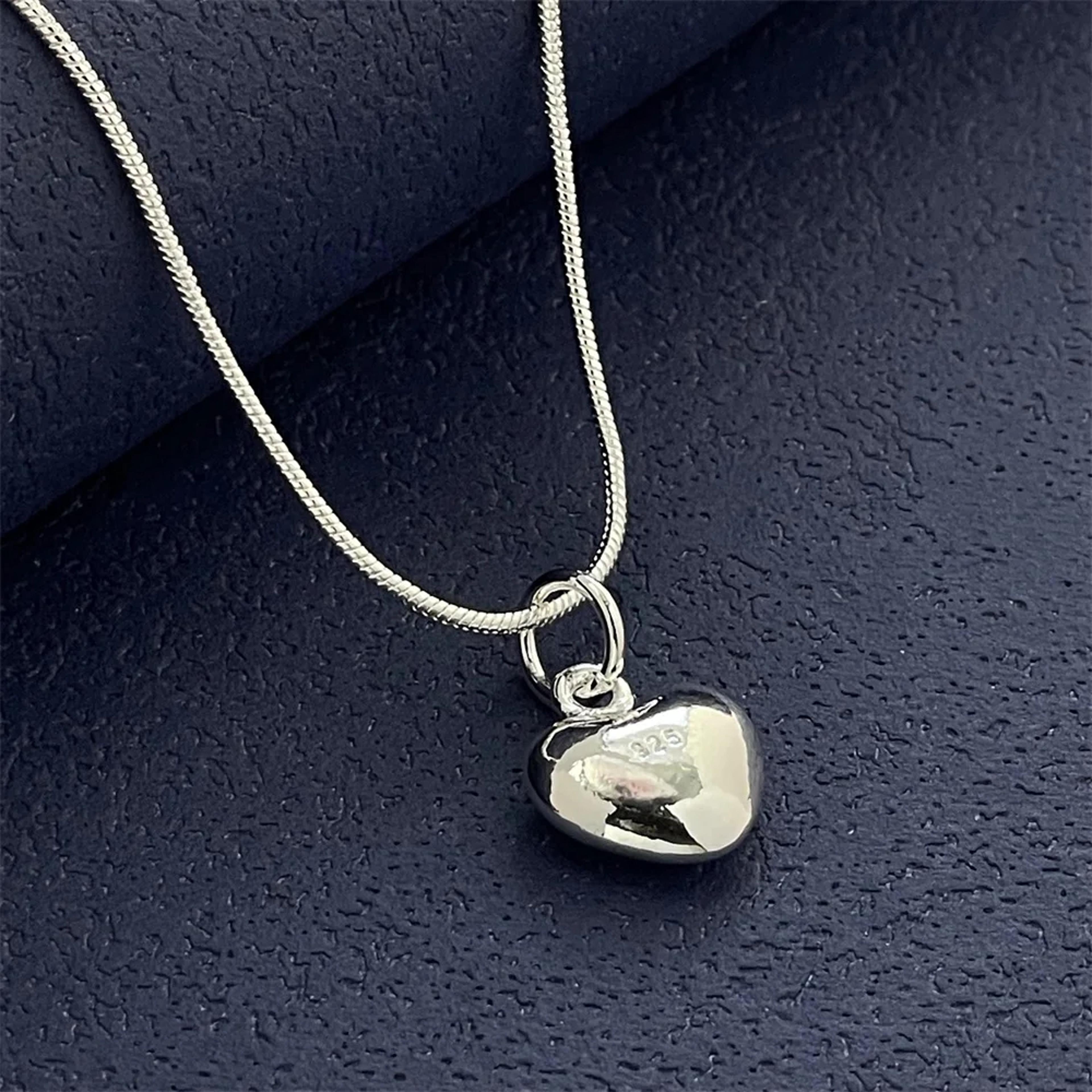 elegant 925 sterling silver heart necklace for women, perfect wedding, banquet, birthday & festival jewelry gift