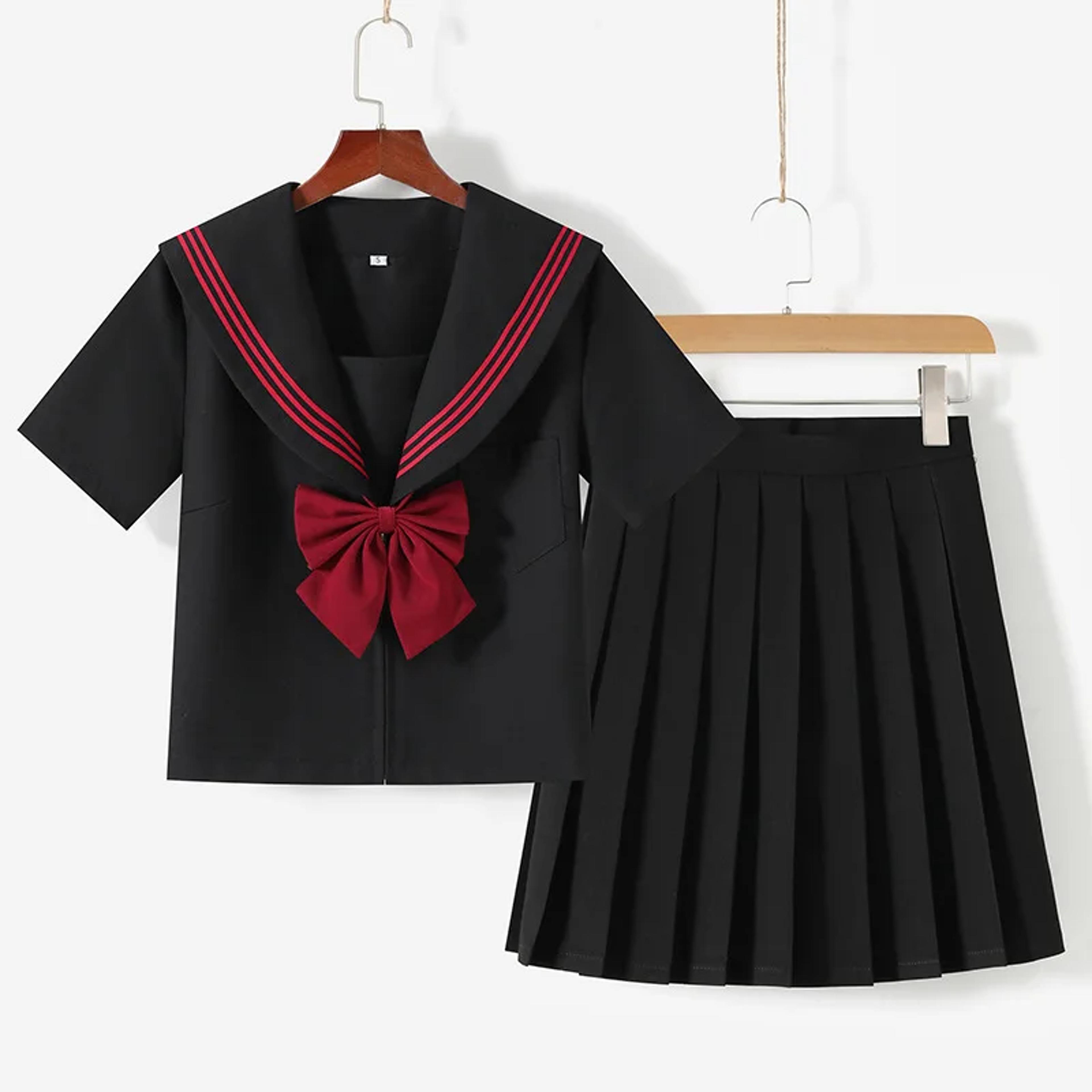 authentic jk school uniform, orthodox sailor suit cosplay costume, anime outfit set with top and skirt for girls