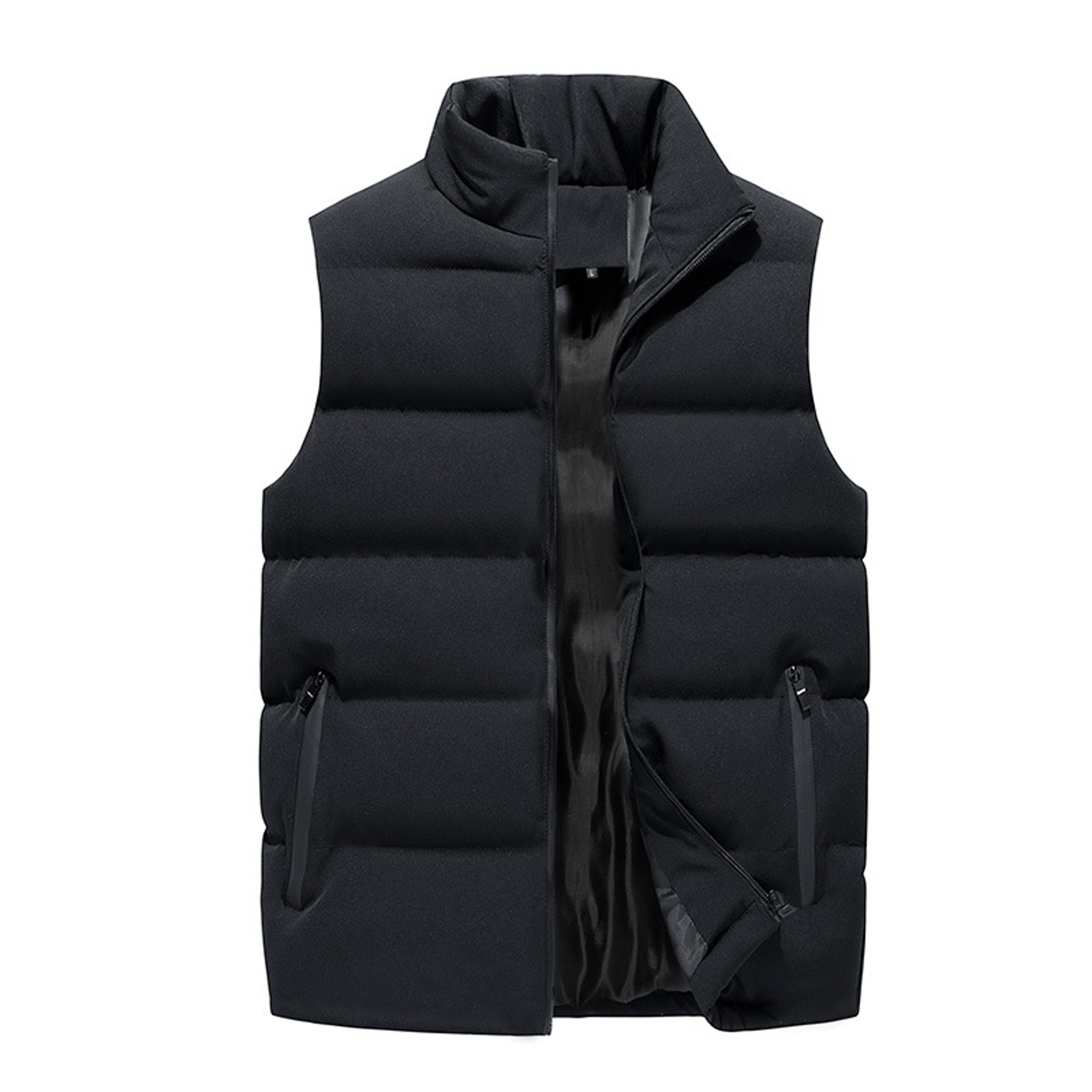 men's lightweight winter vest, soft padded waistcoat, windproof sleeveless outerwear for outdoor style