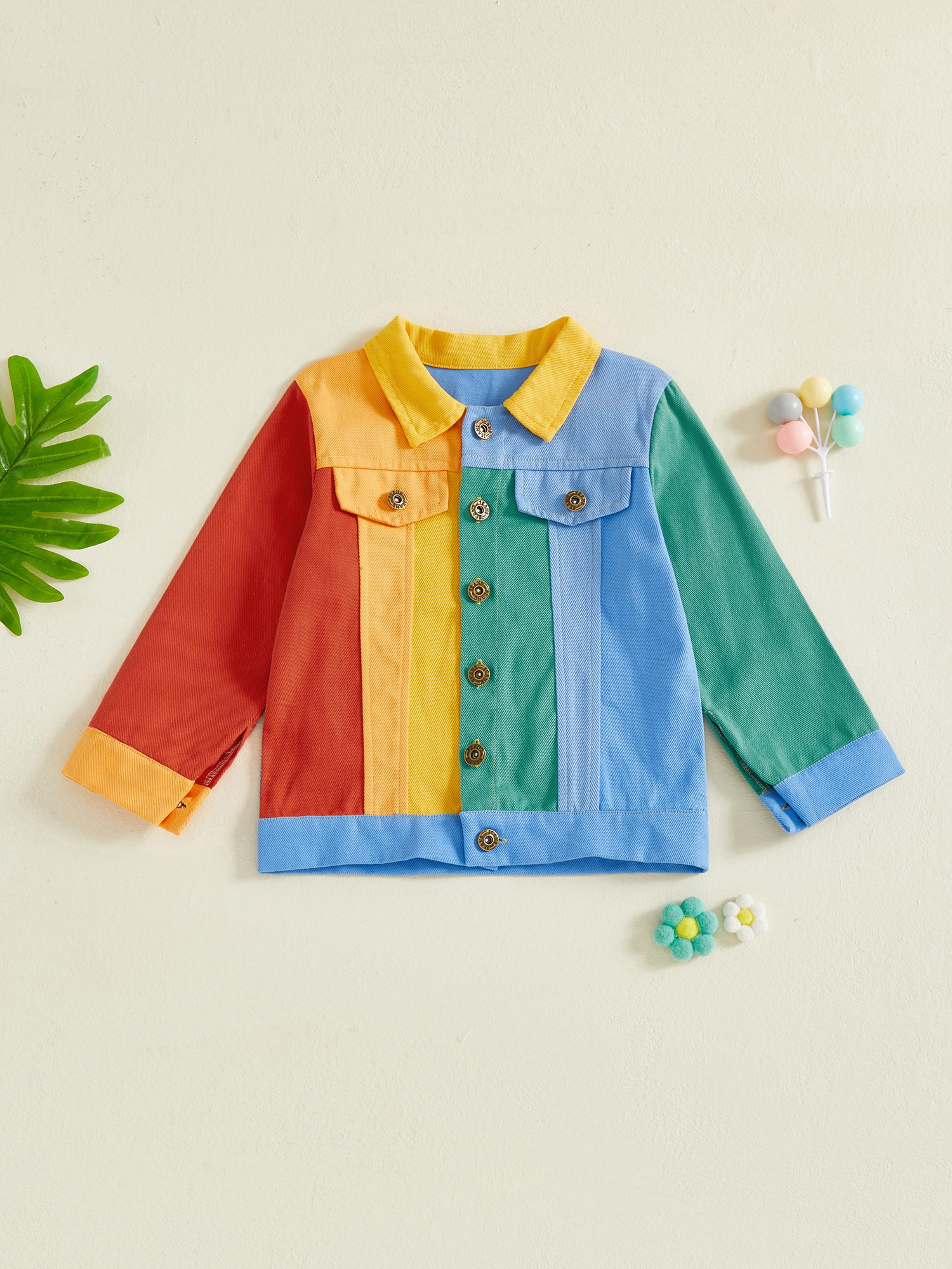 stylish windbreaker coat for boys and girls, childrens lightweight jacket with hood, zipper closure, and contrast colors