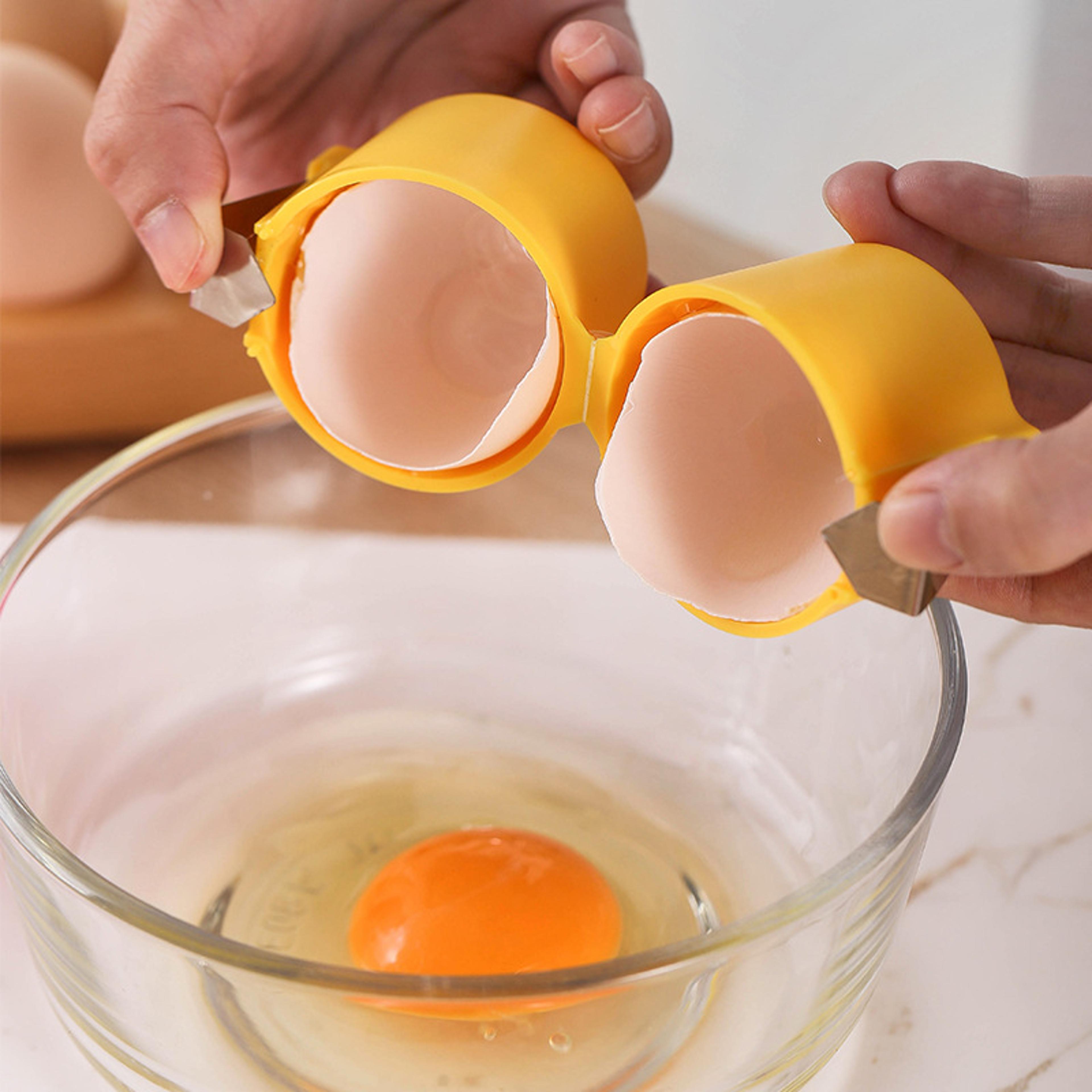 kitchen egg shell opener & separator tool quick egg cracker gadget