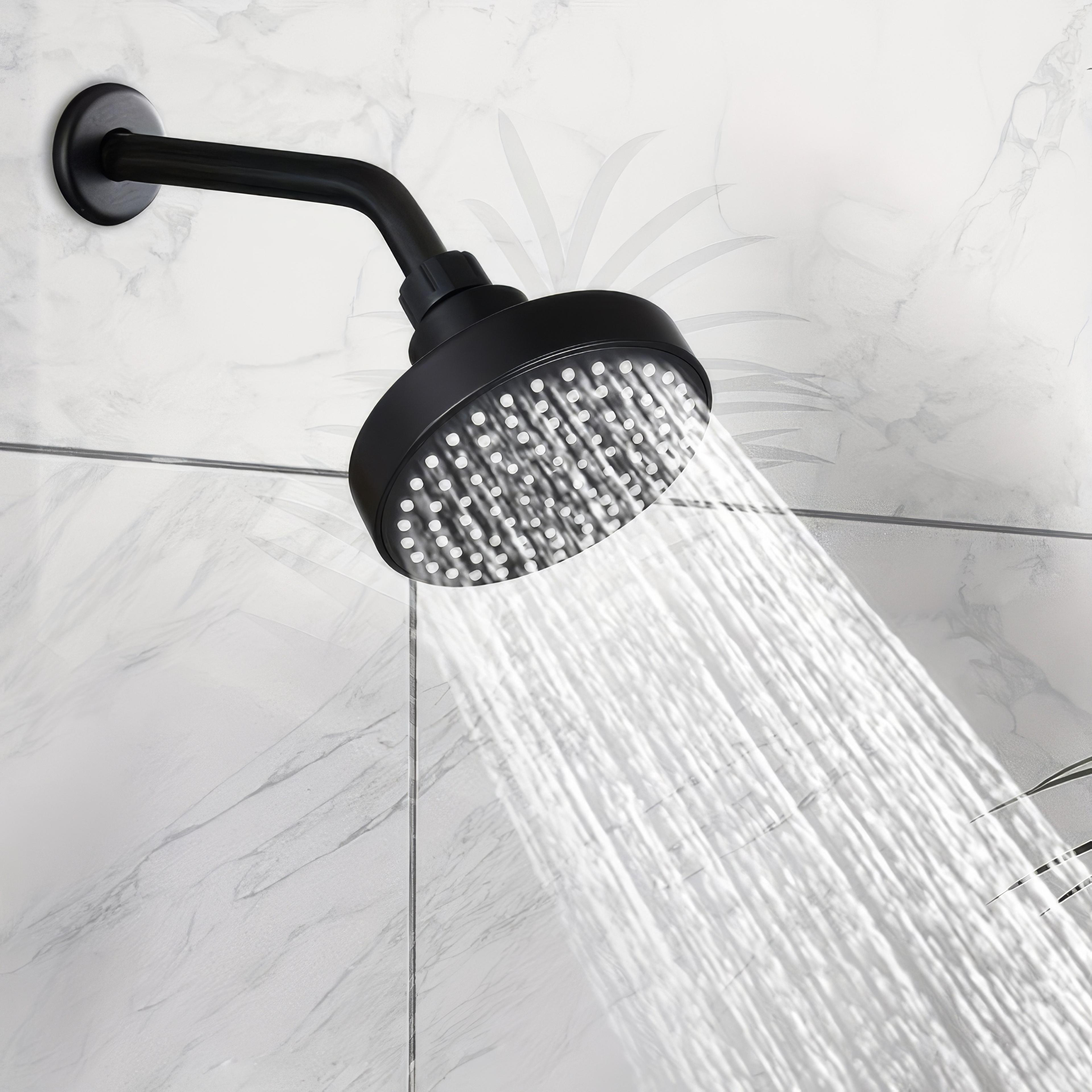 high pressure shower head matte black water saving bathroom shower head