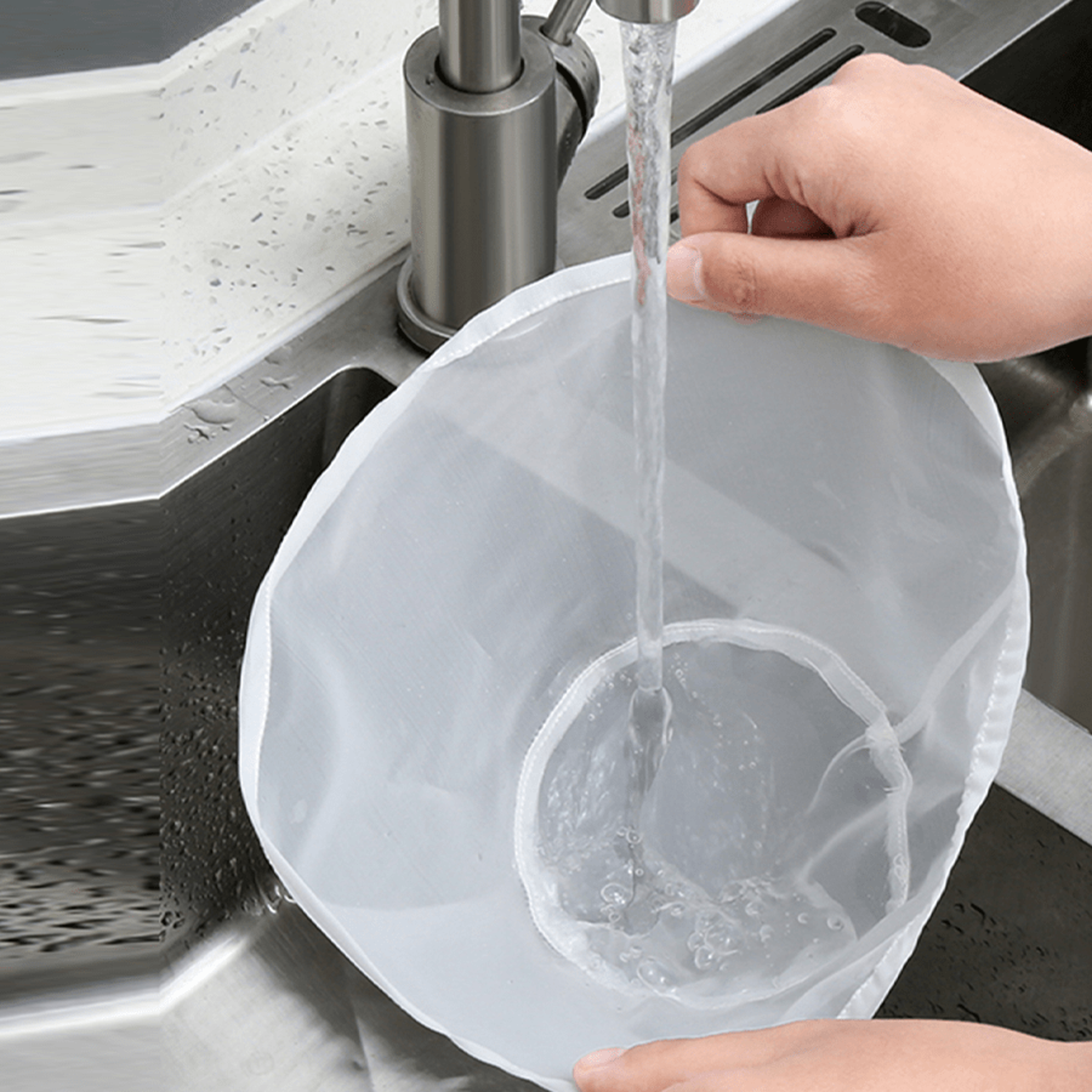 premium reusable fine mesh cheese cloth strainer bags for yogurt juice & coffee