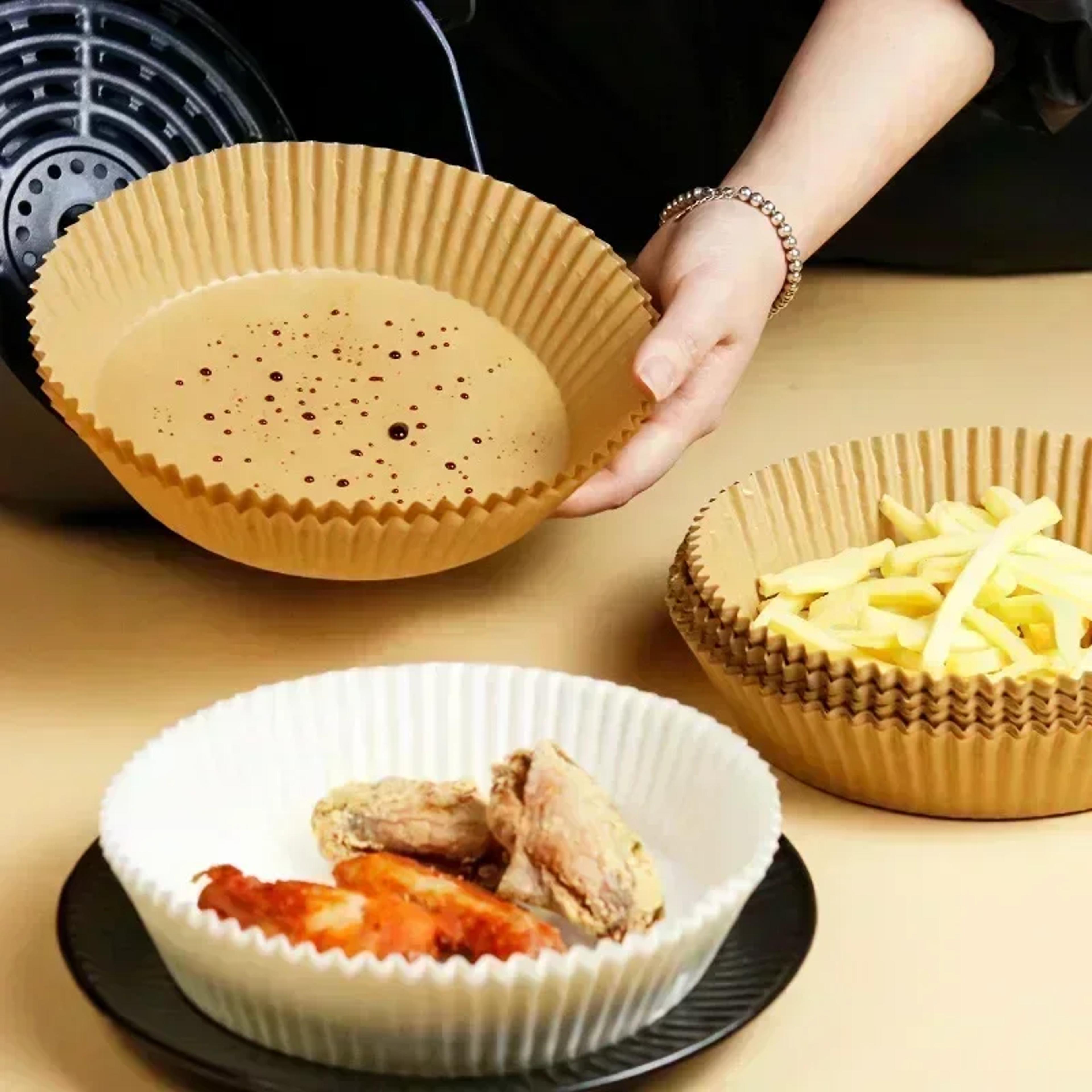disposable air fryer paper liners non stick parchment baking sheets for easy cleanup