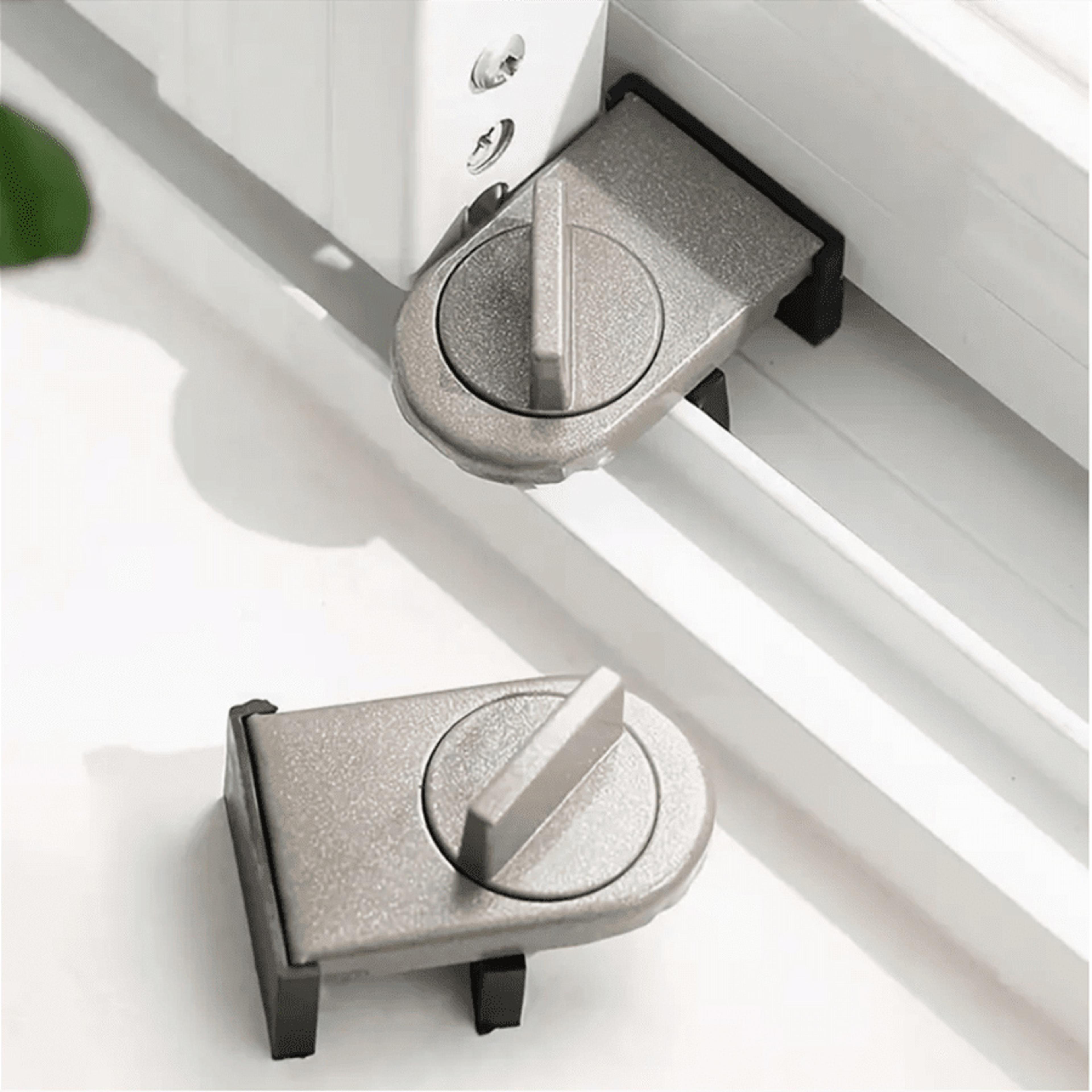 no drill sliding door & window safety lock childproof anti theft security latch