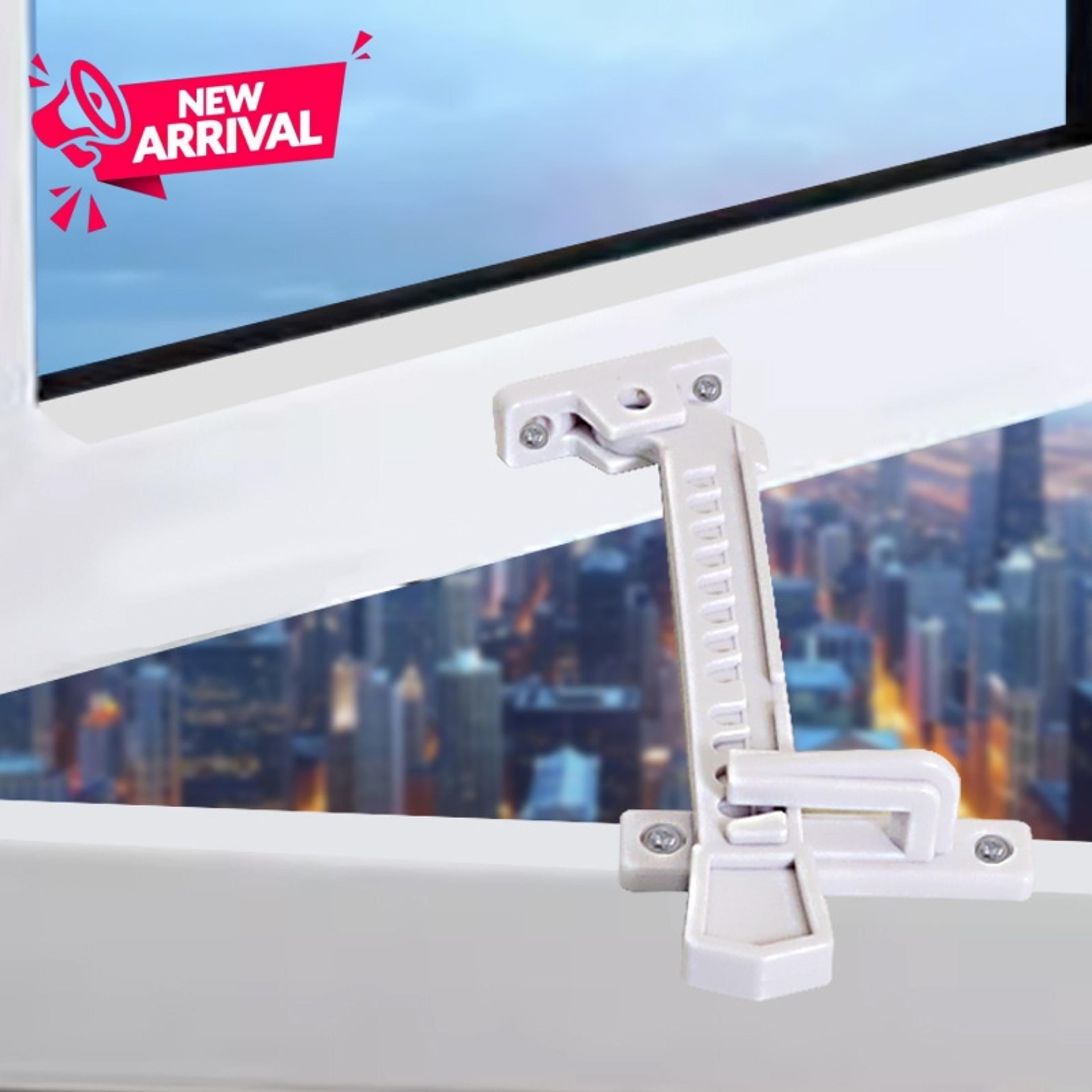adjustable window safety lock & child proof window restrictor for secure ventilation