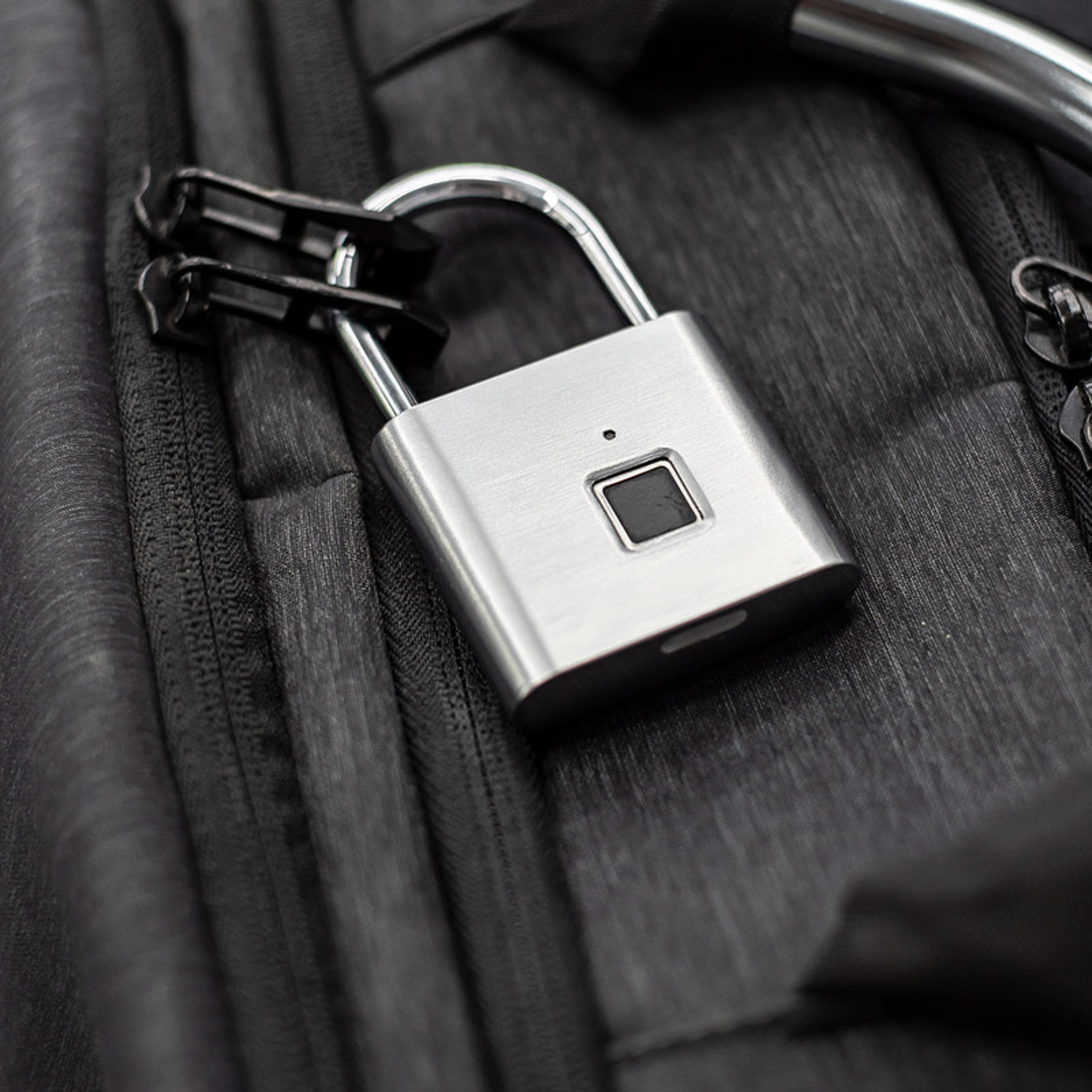 smart fingerprint padlock waterproof keyless security lock with usb c rechargeable battery