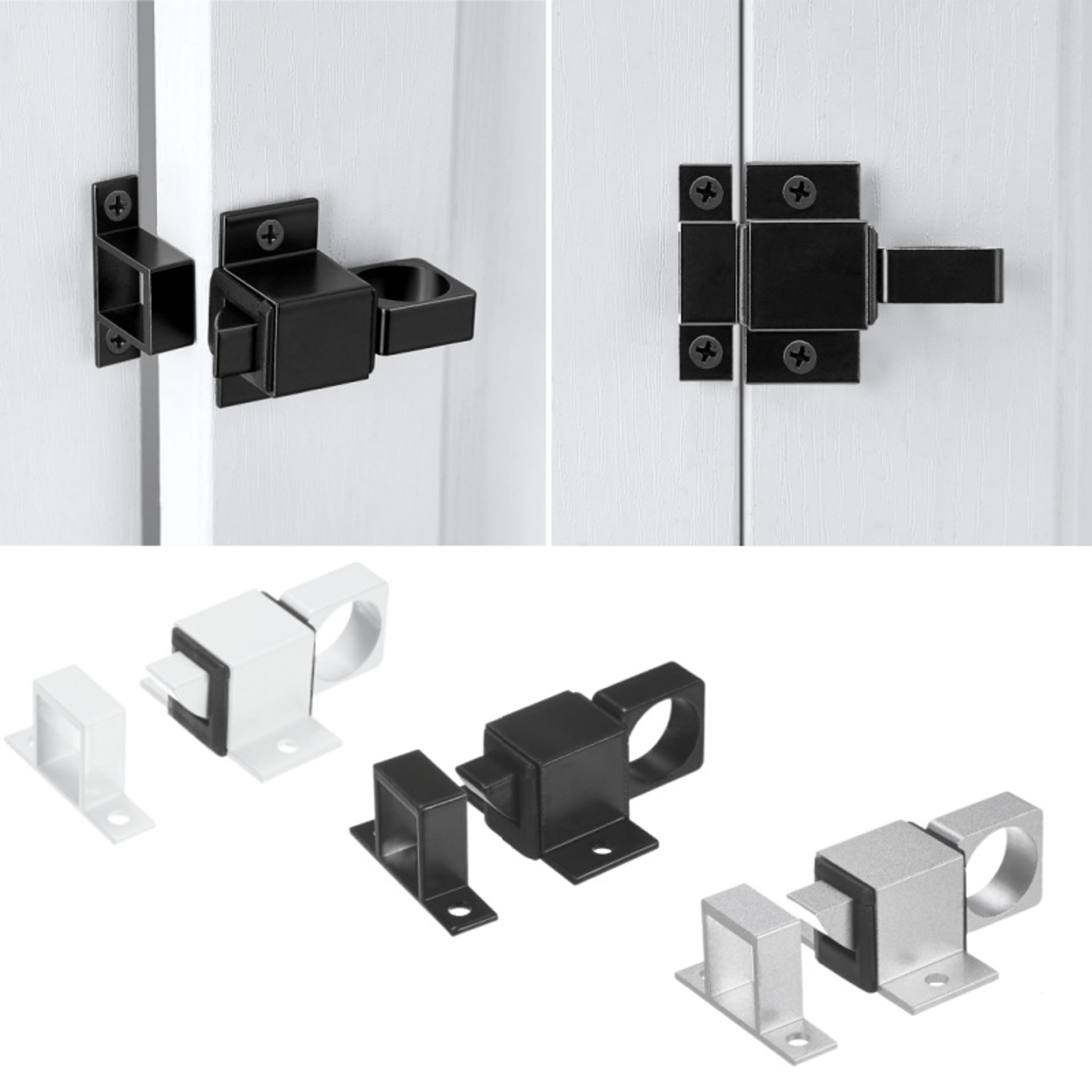 automatic self closing door latch with spring slide lock for gate window cabinet