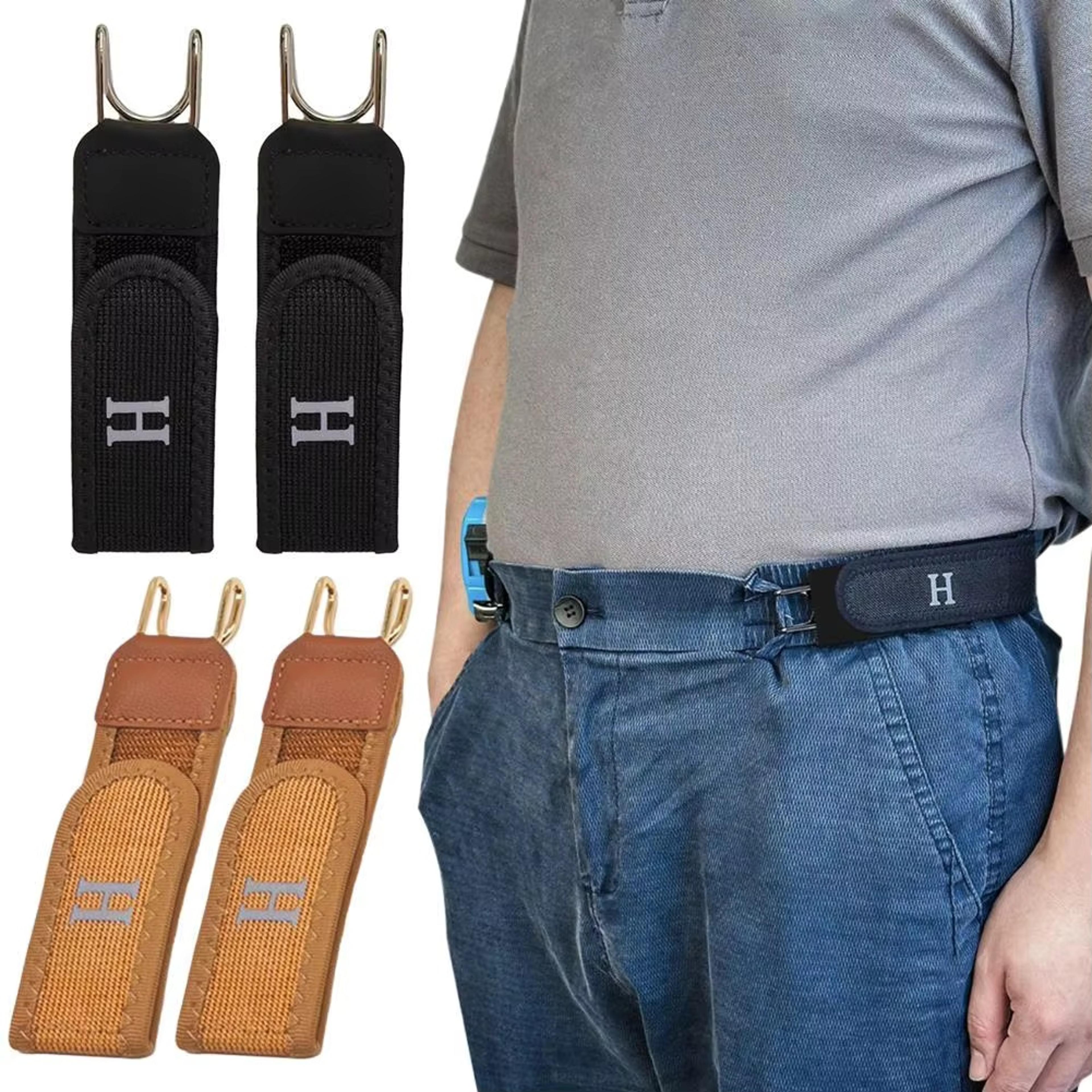 adjustable buckle less belt with elastic velcro hook for all day comfort and invisible fit