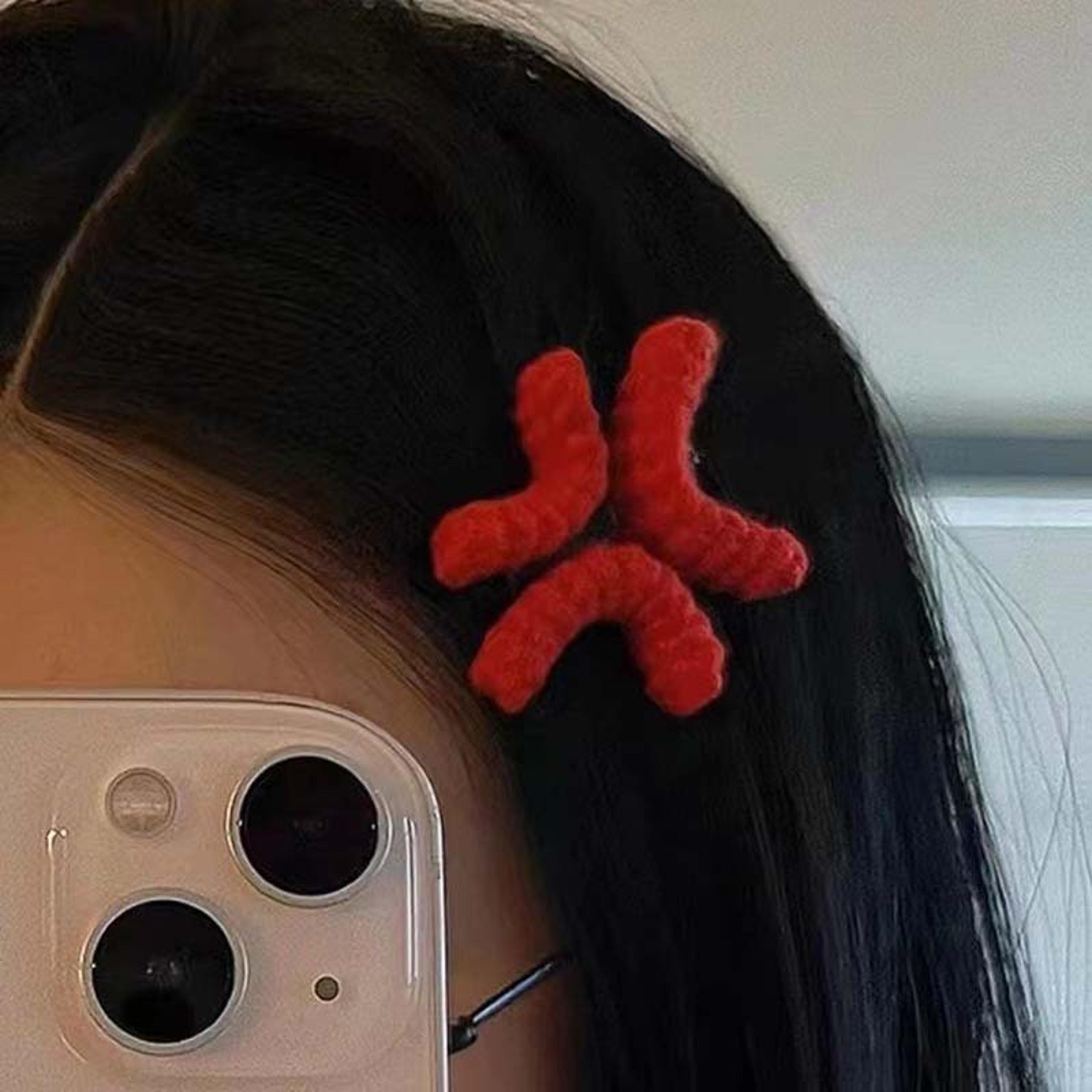 whimsical angry crochet hair clip novelty duckbill headband side clip for trendy hairstyles