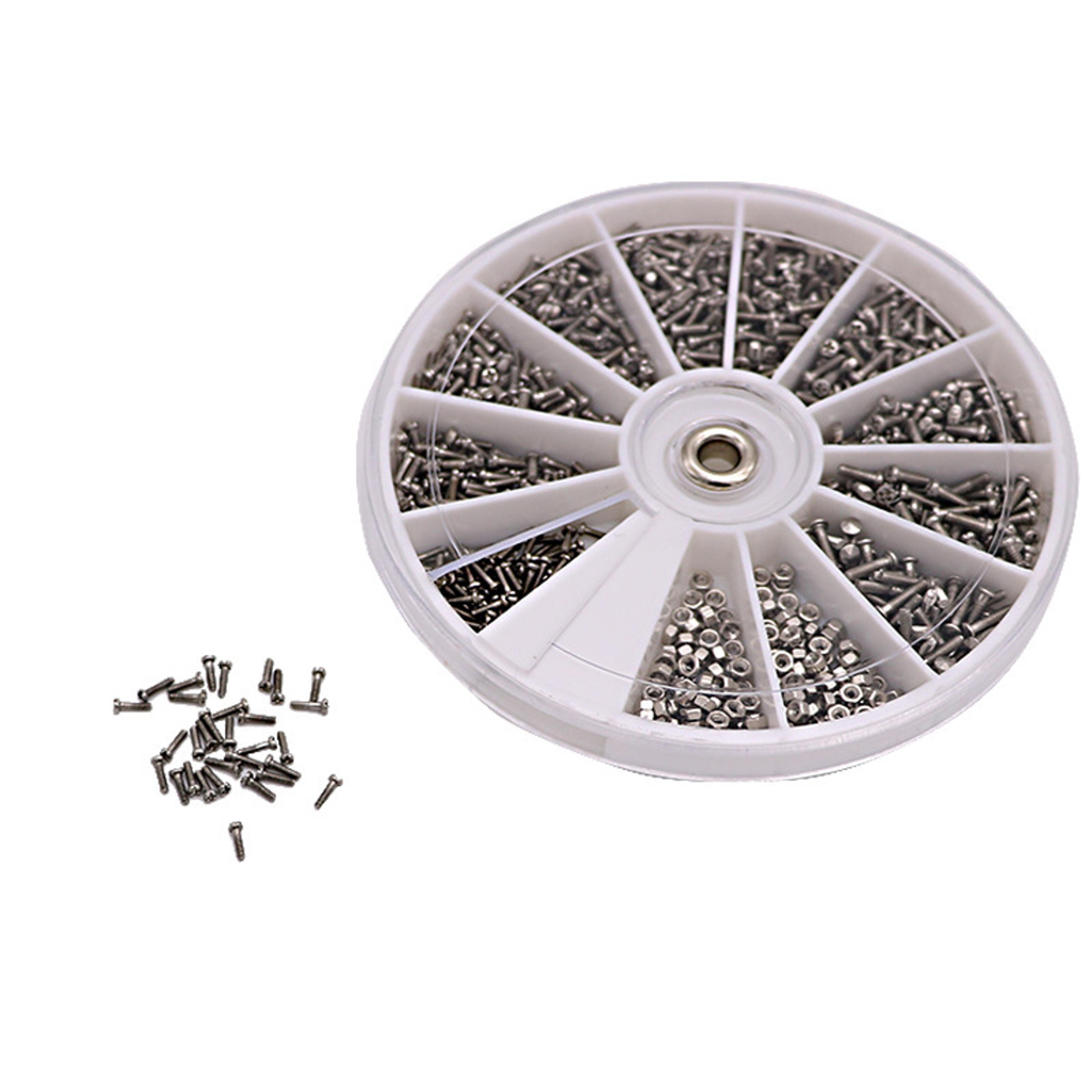 portable eyeglass repair screw kit with nose & temple screws set