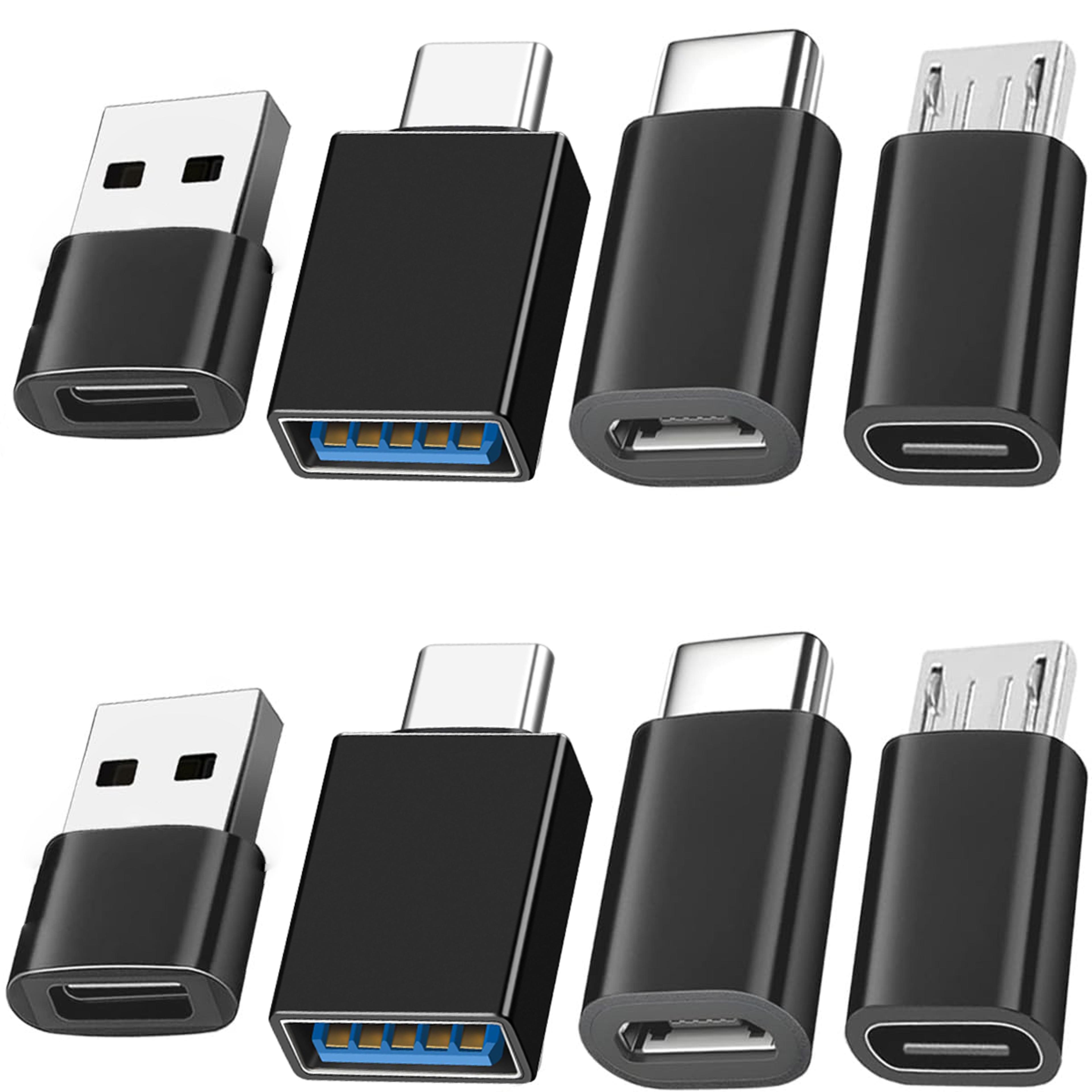 usb c adapter set with usb to usb c and micro usb converter connectors