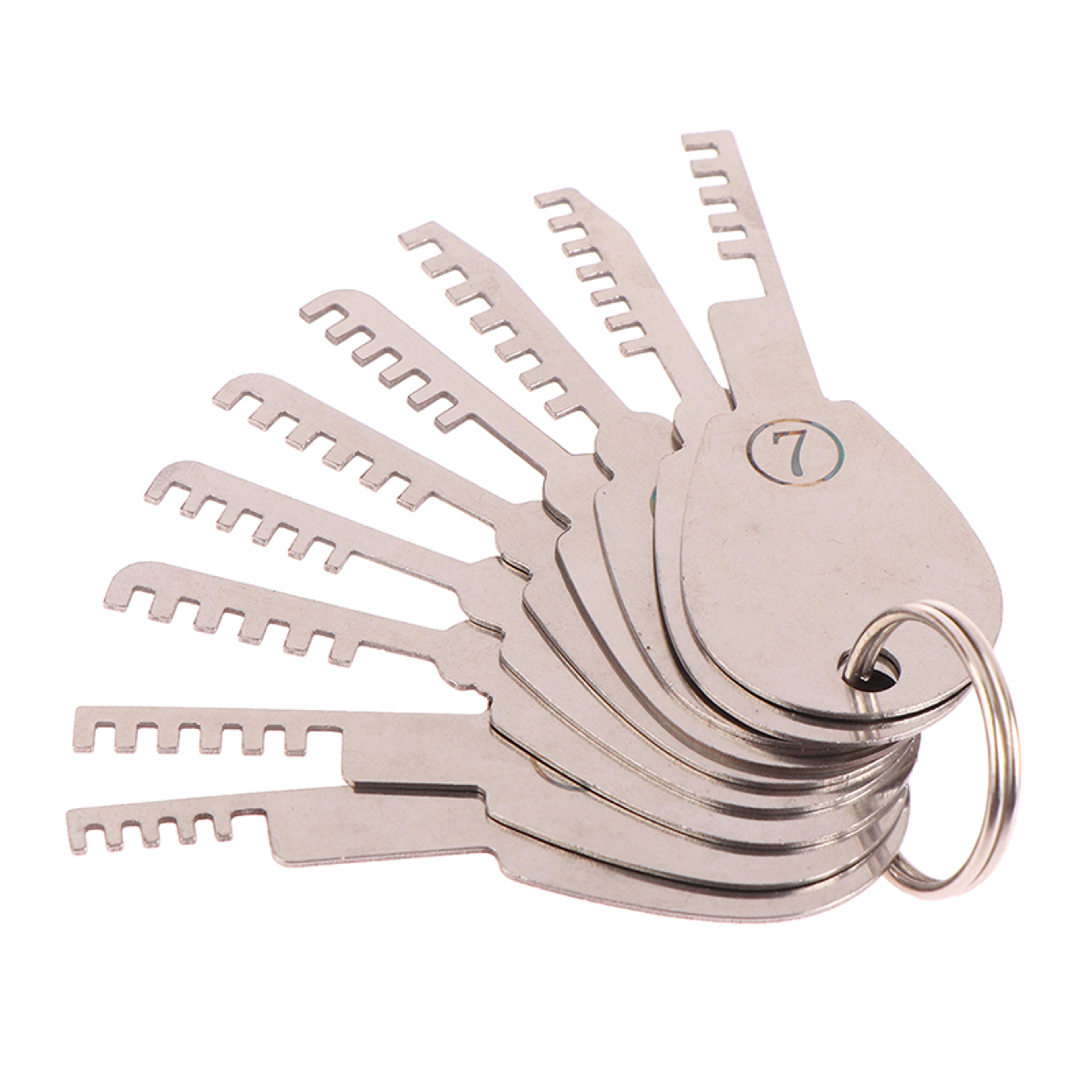 stainless steel locksmith comb tool set for professional lock repair & maintenance
