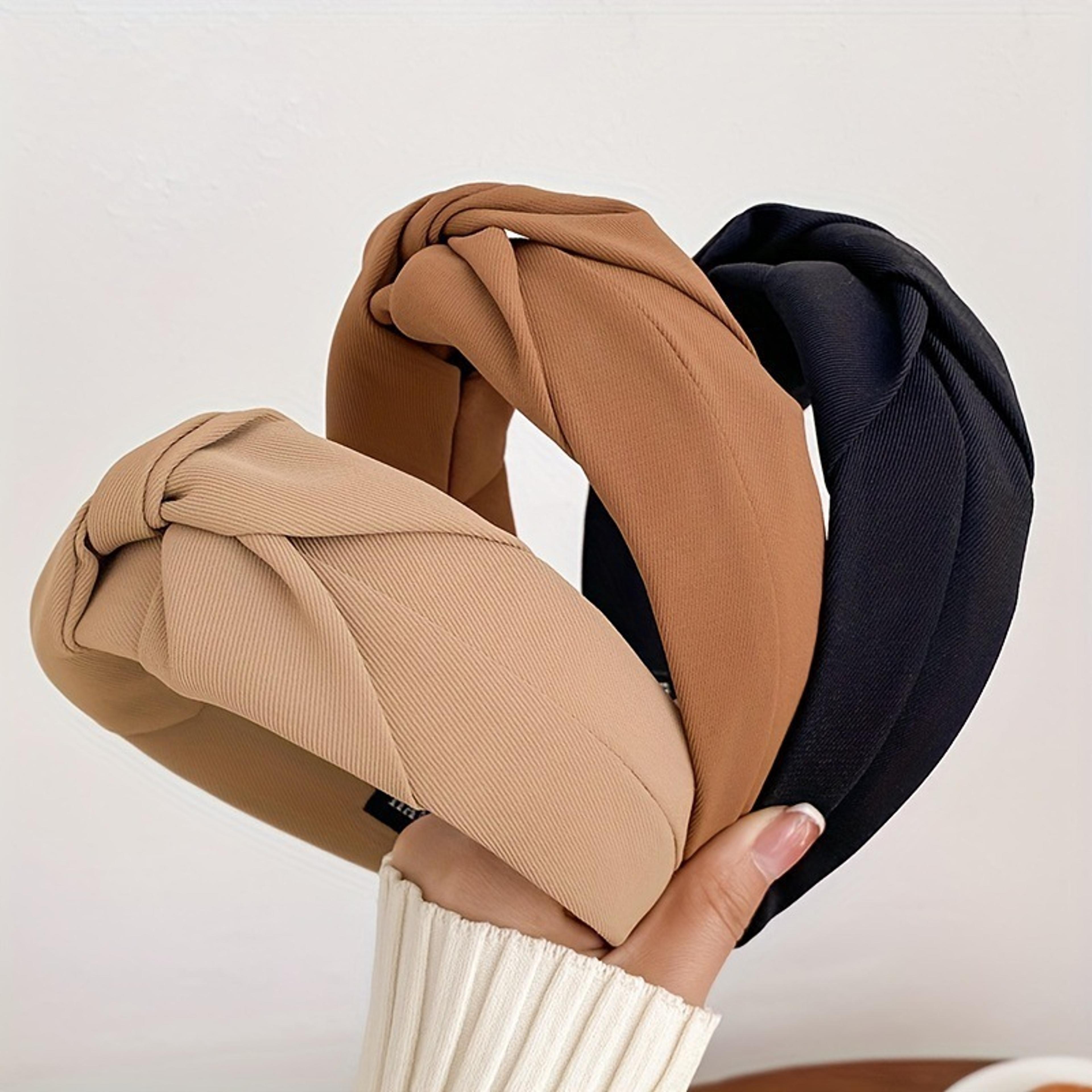 womens vintage knotted headband hair accessory wide soft hair hoop for everyday style