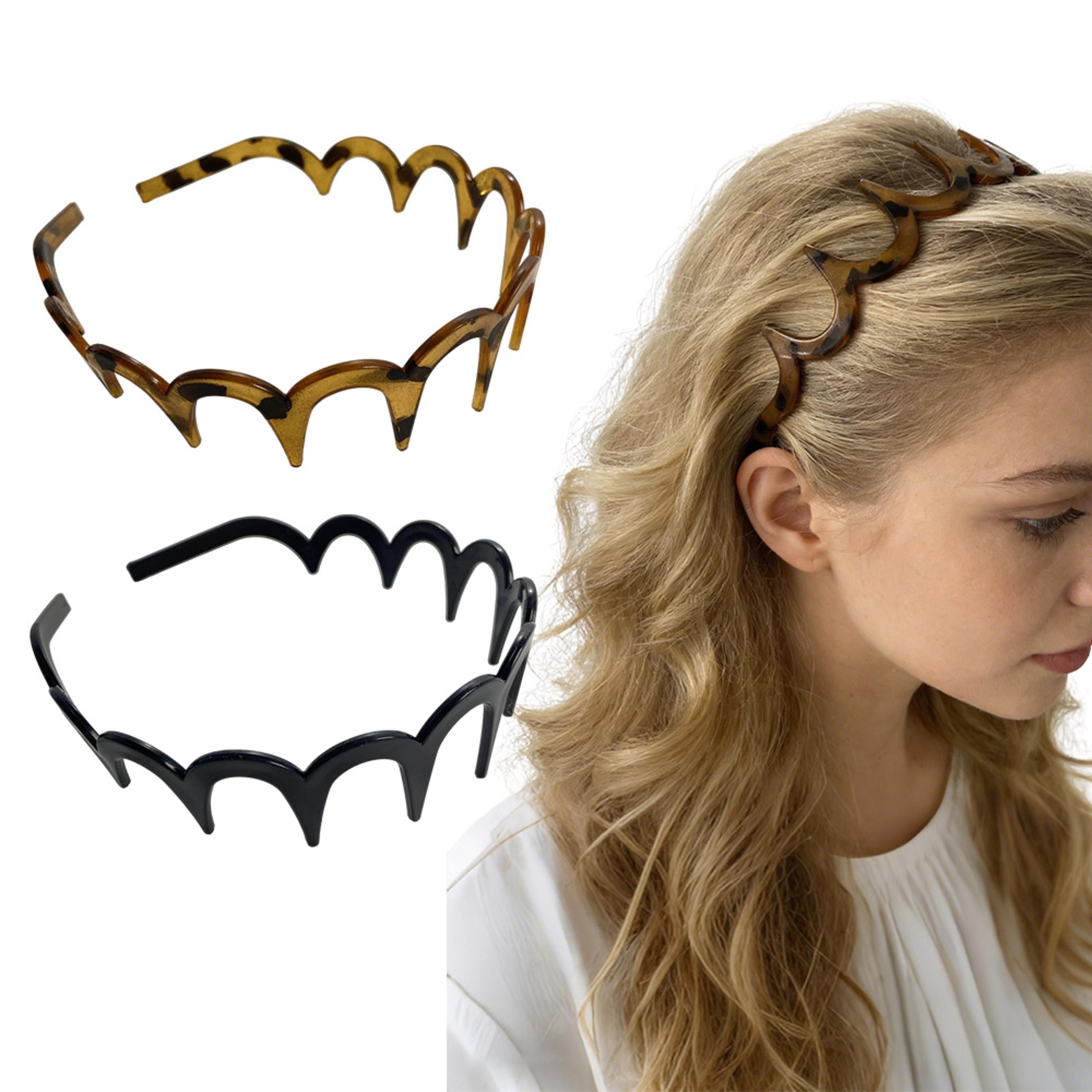 minimalist wavy teeth headbands hair accessories for daily styling & face washing