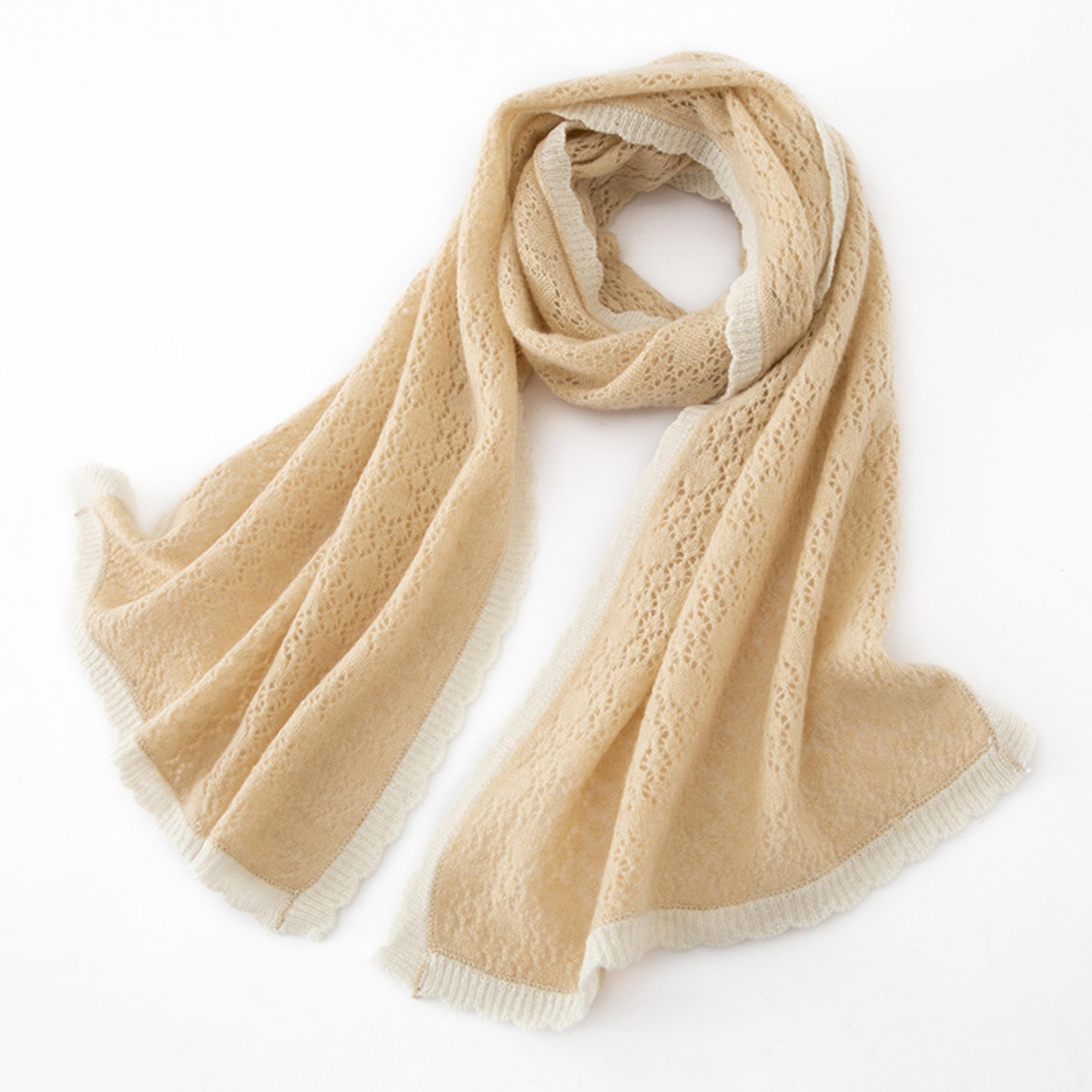 luxury pure cashmere winter scarf soft cozy tassel wrap for women