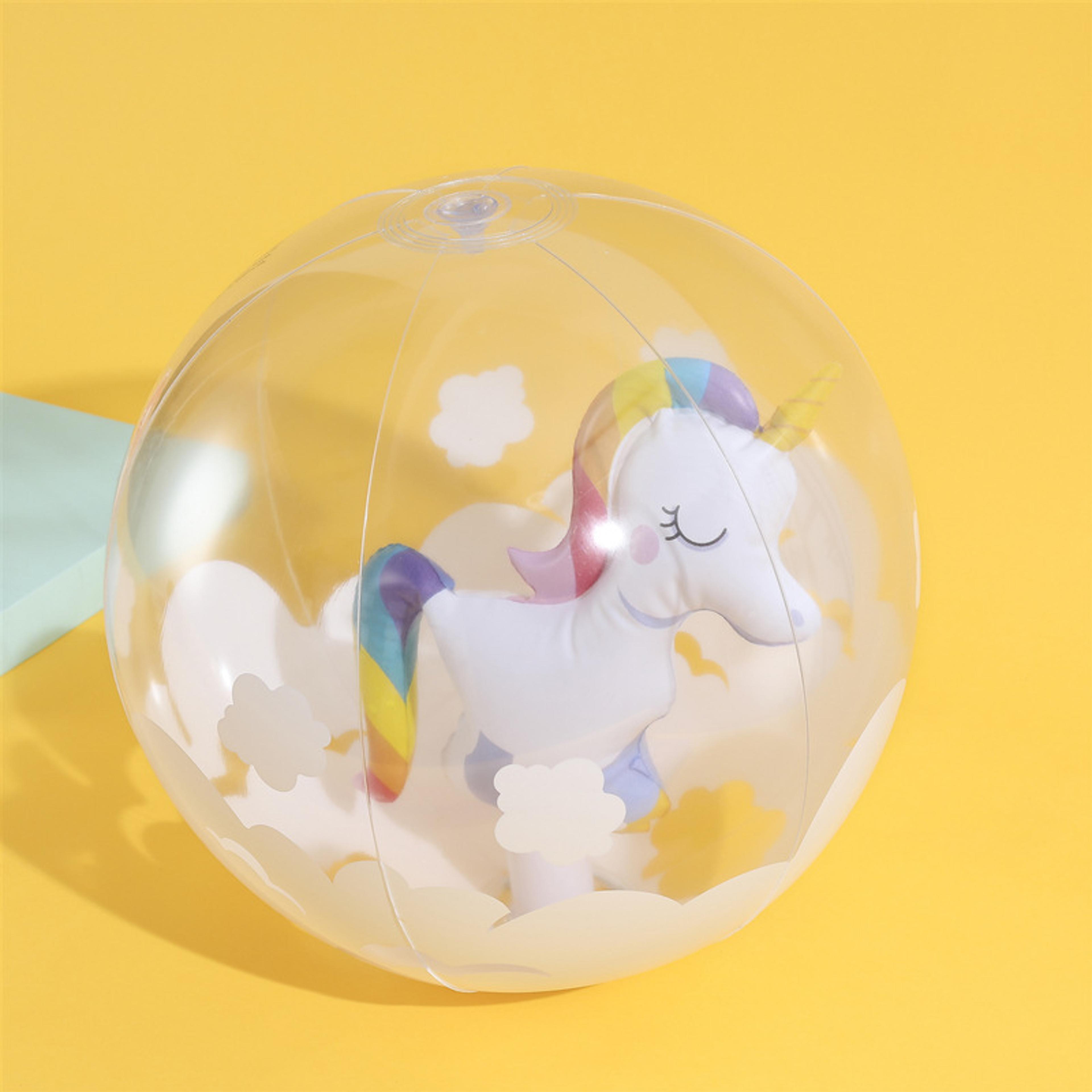 magical unicorn pool float & inflatable beach ball summer water fun