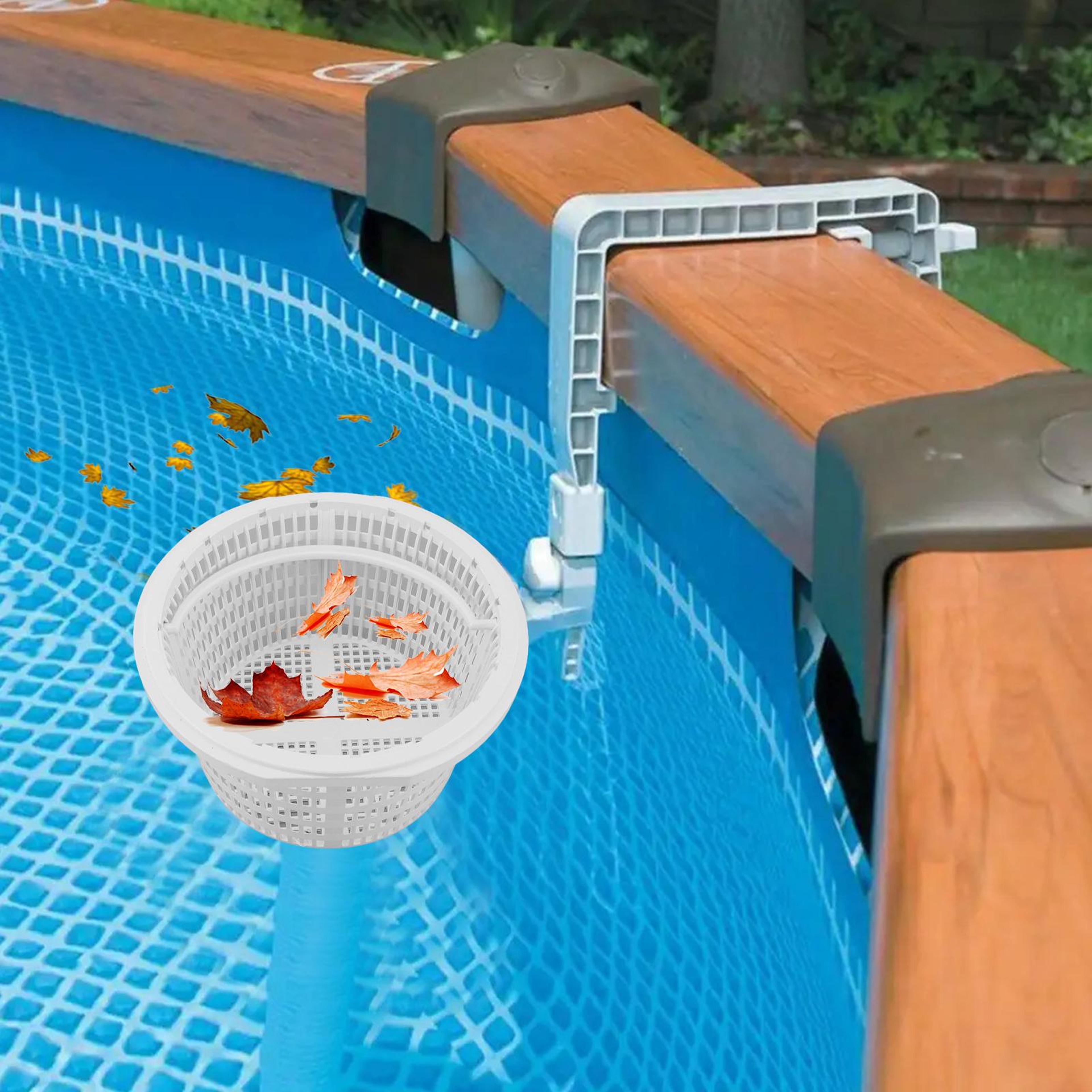 universal pool skimmer basket replacement for leaves, hair & debris filtration
