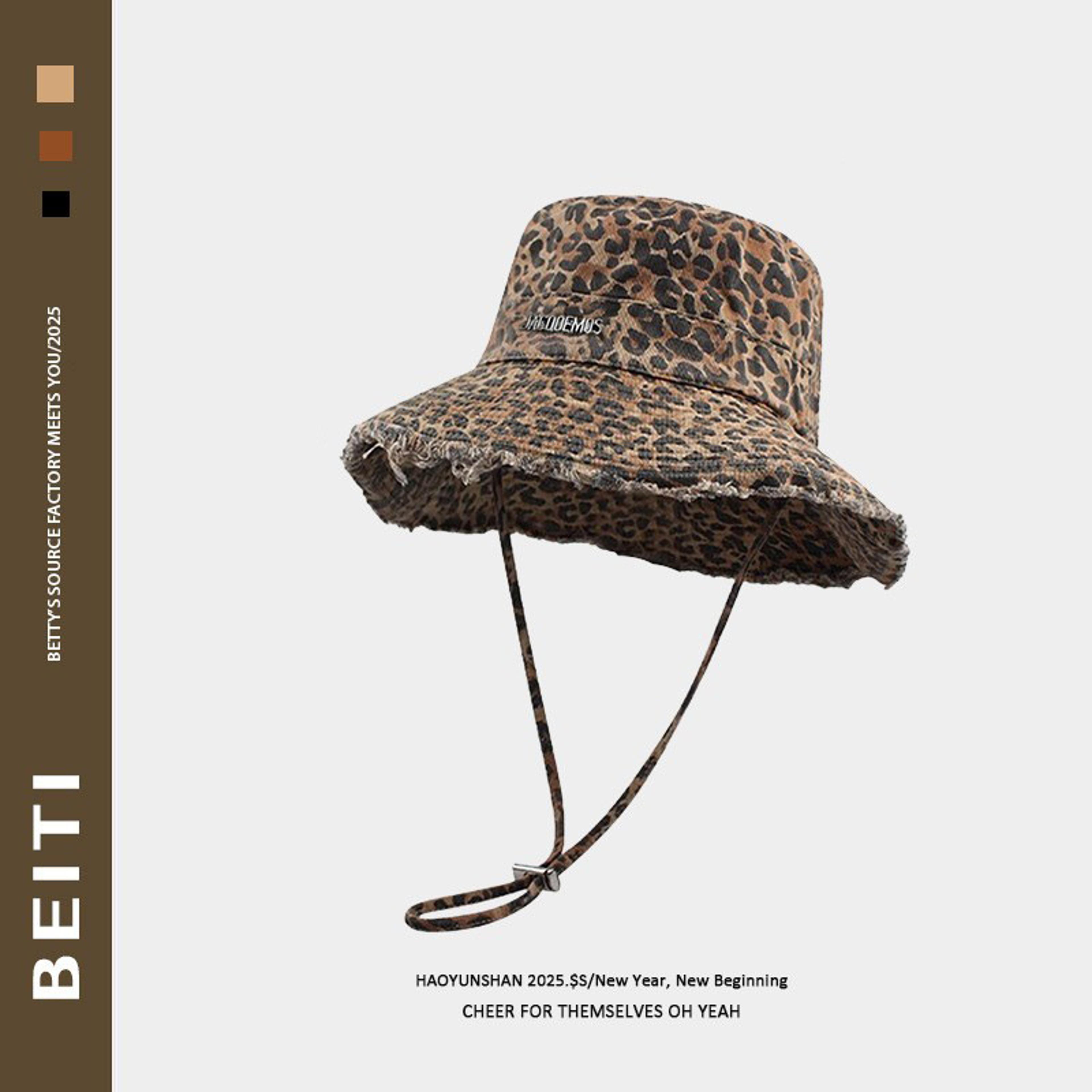 women's leopard print bucket hat chic fashion bucket hat for everyday & summer sun style