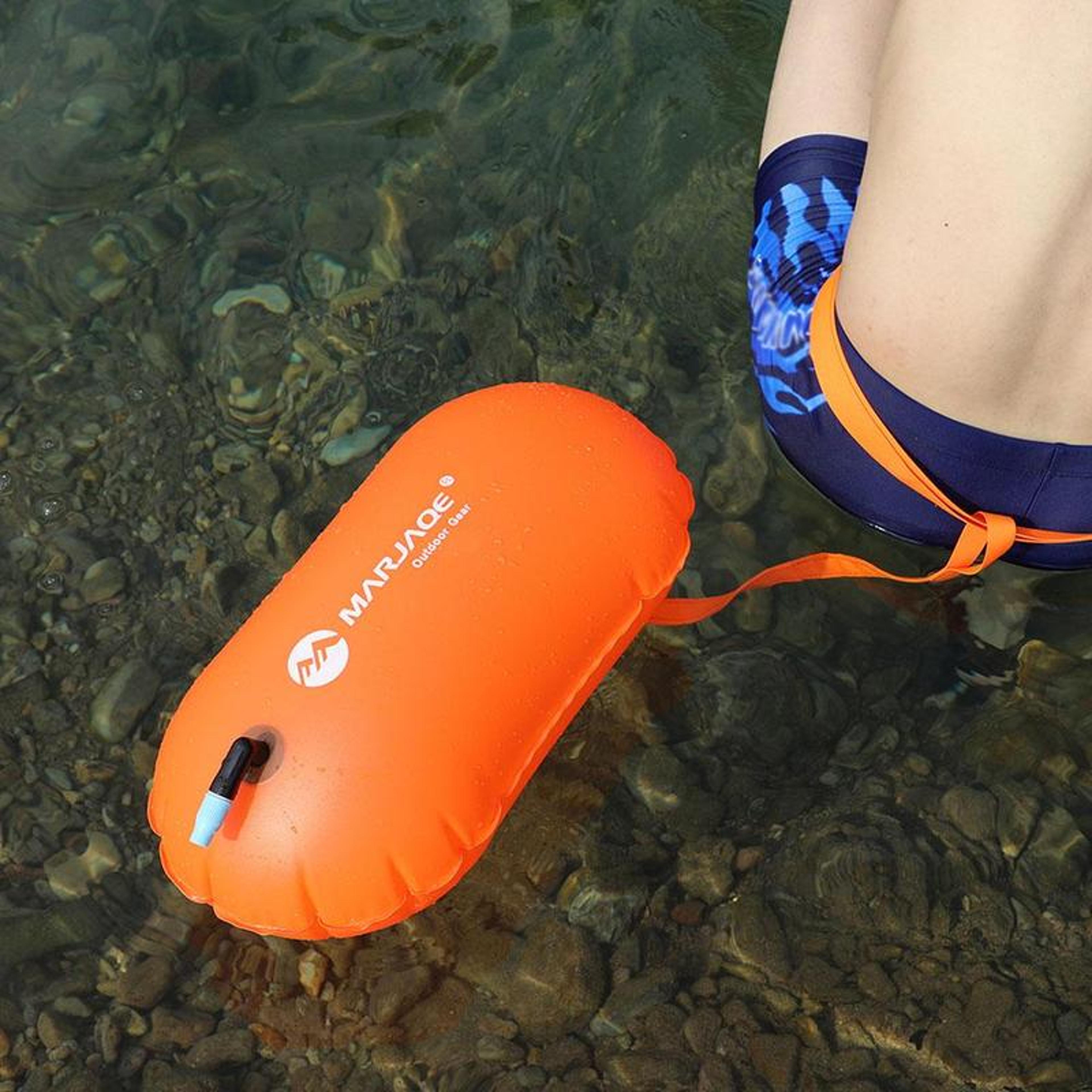 open water swim safety buoy & dry bag tow float
