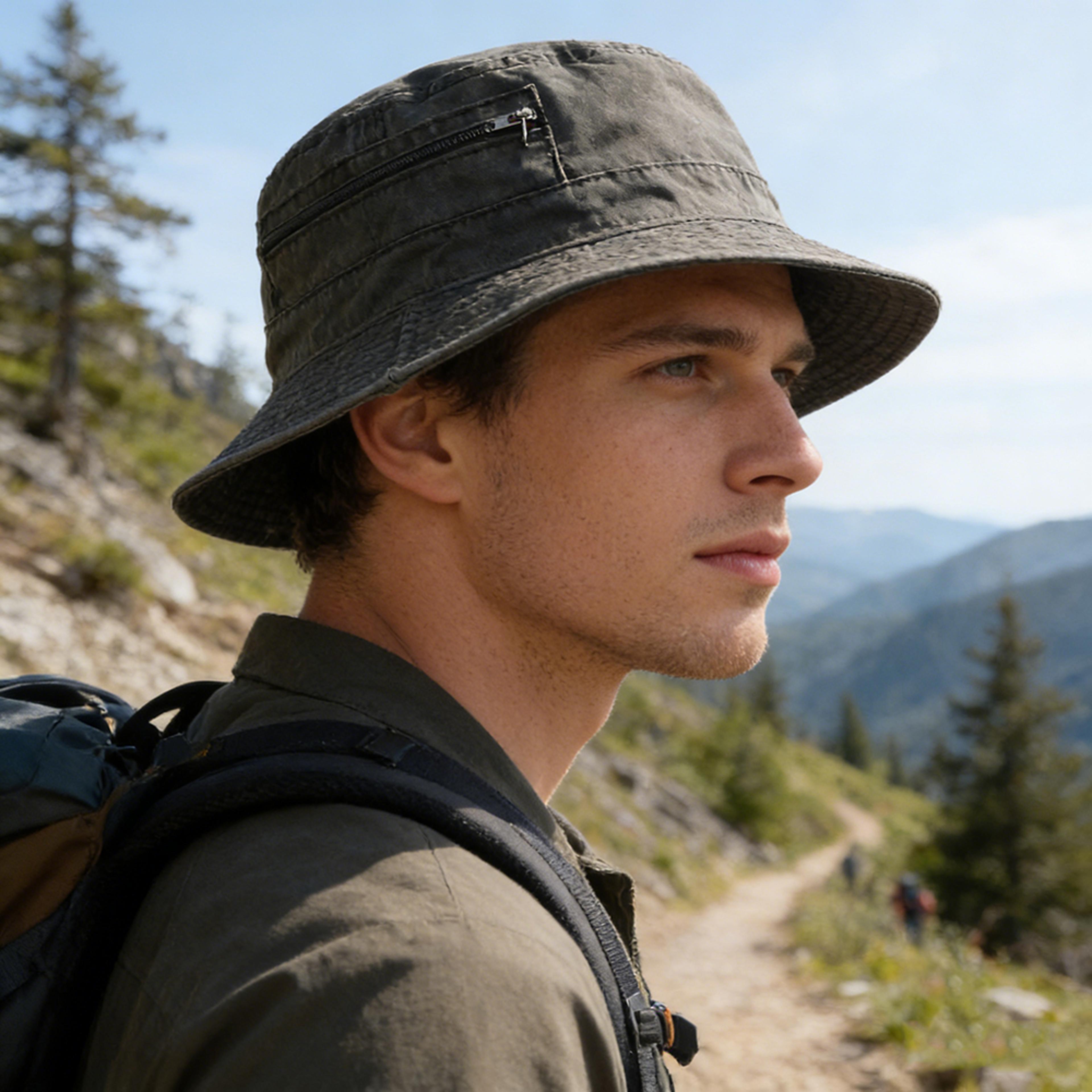 breath ease cotton mesh bucket hat for hiking, travel & summer outdoor adventures