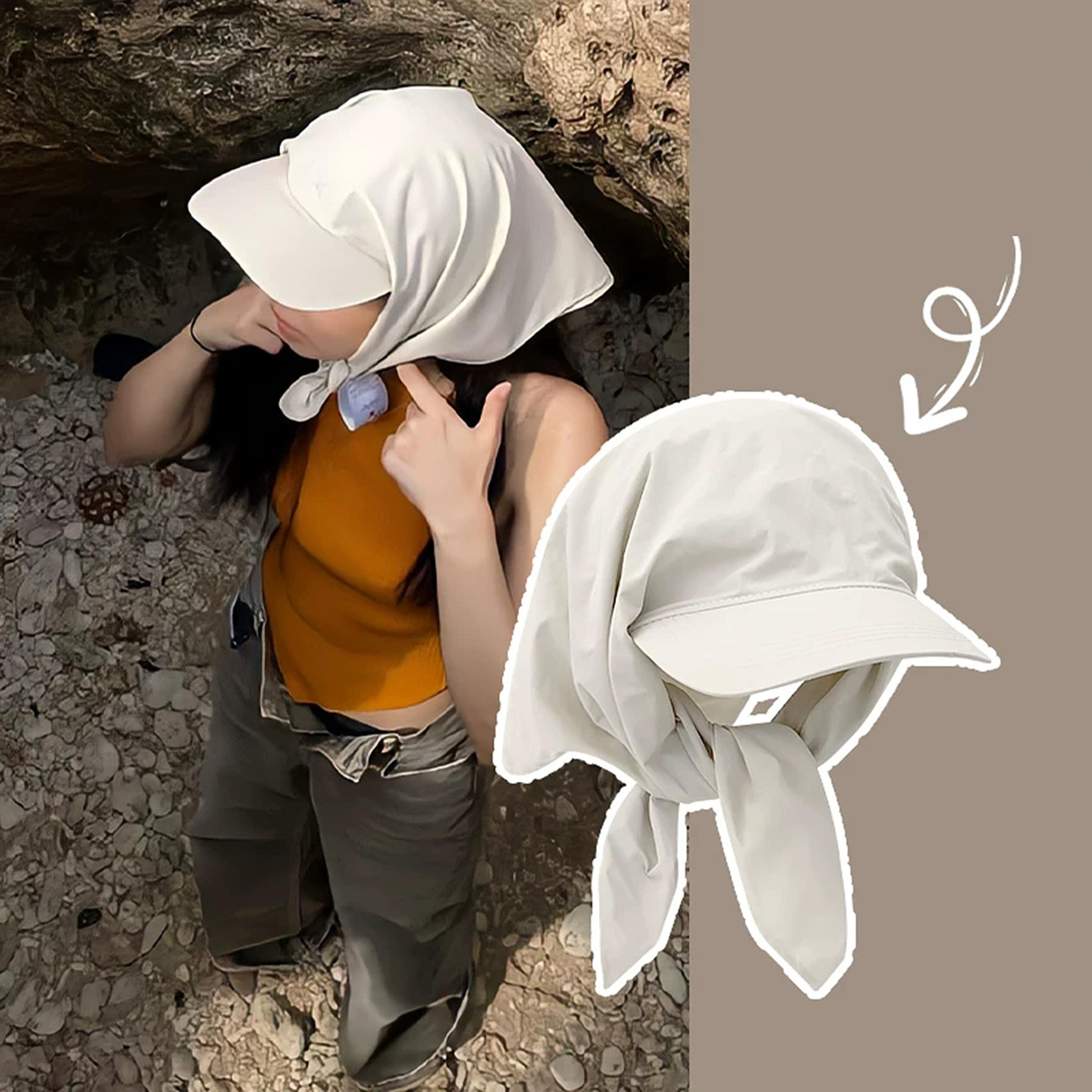 sun protection hat with neck flap quick dry outdoor cap