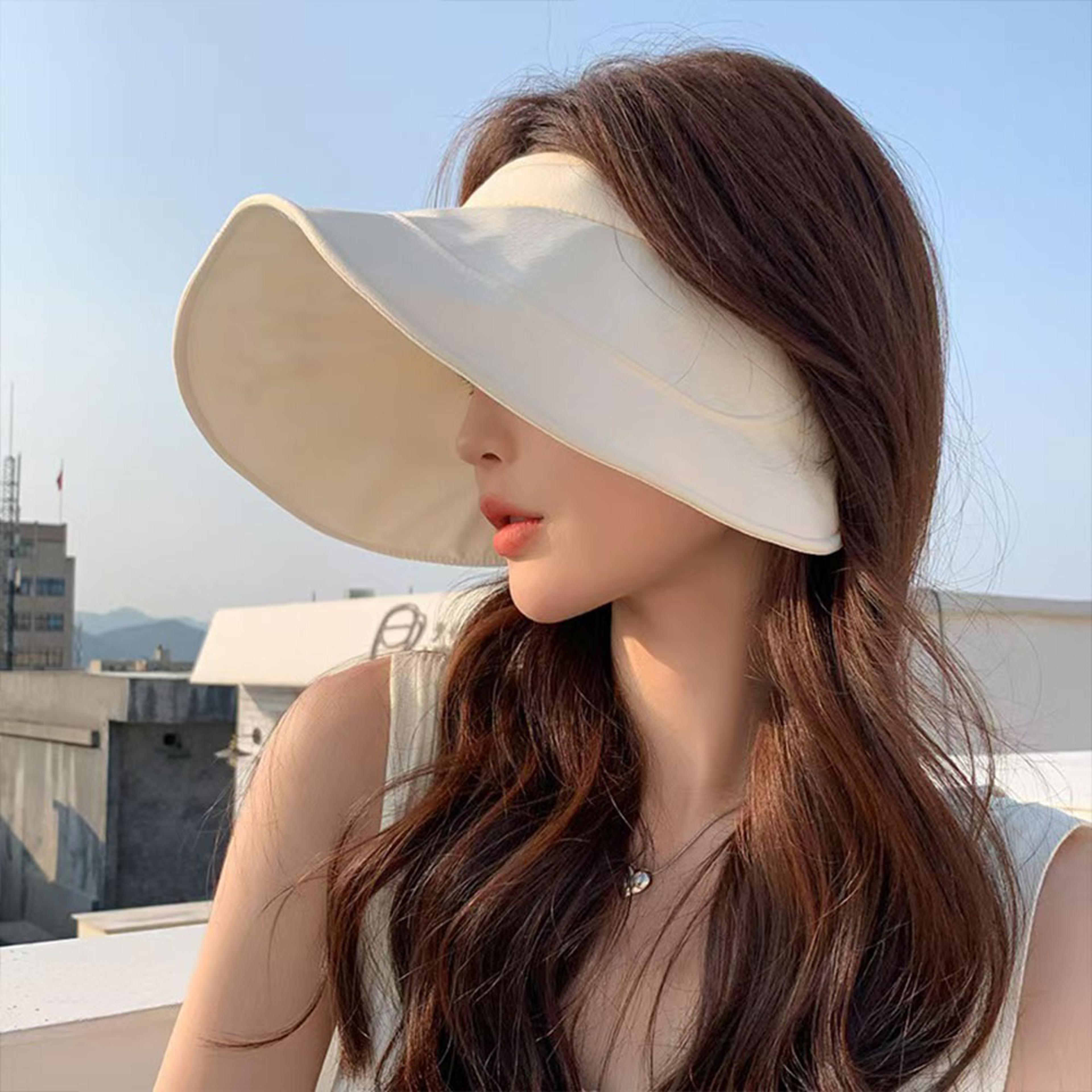 wide brim uv protection sun visor hat foldable breathable beach sun hat