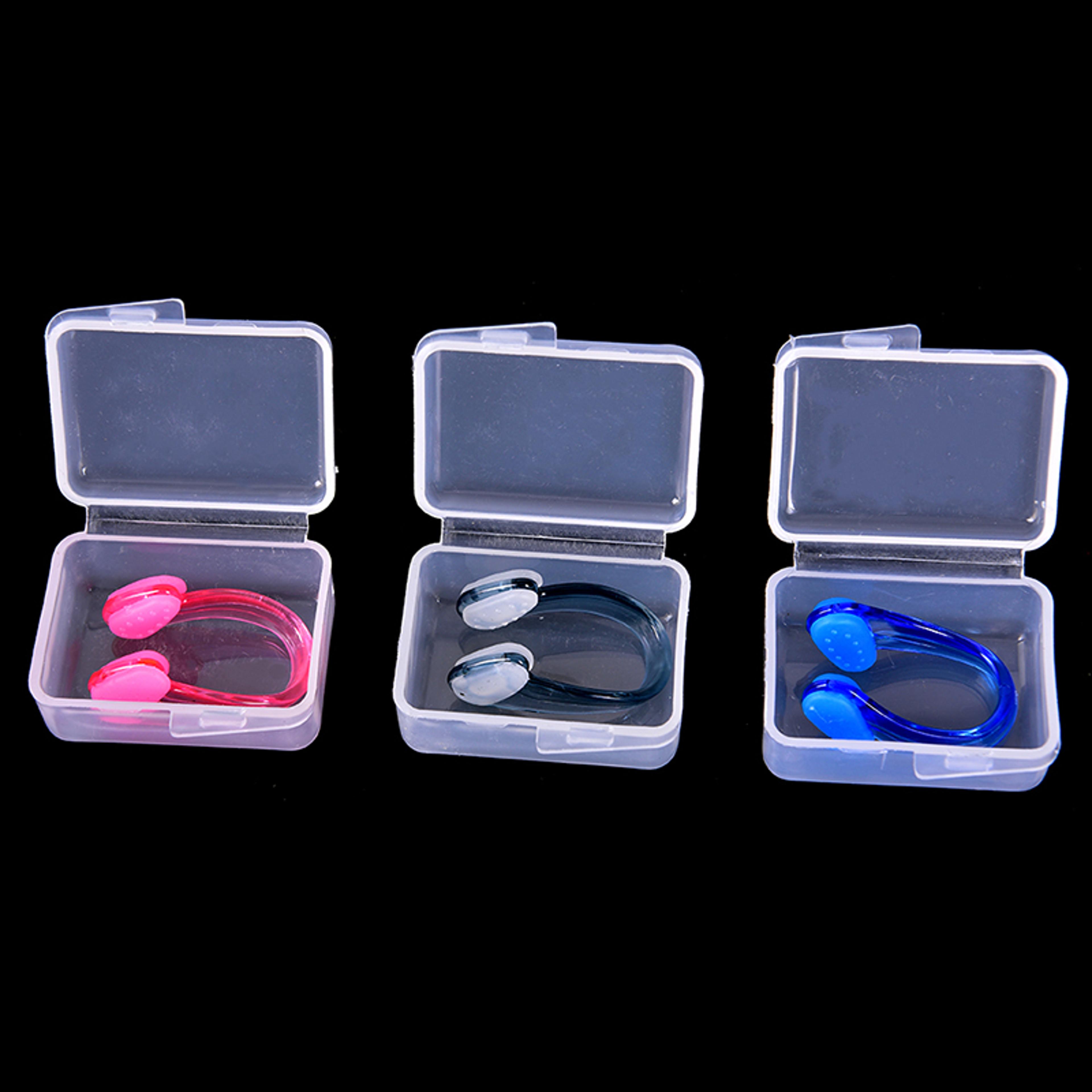 aqua seal silicone swimming nose clip with storage case for adults & kids
