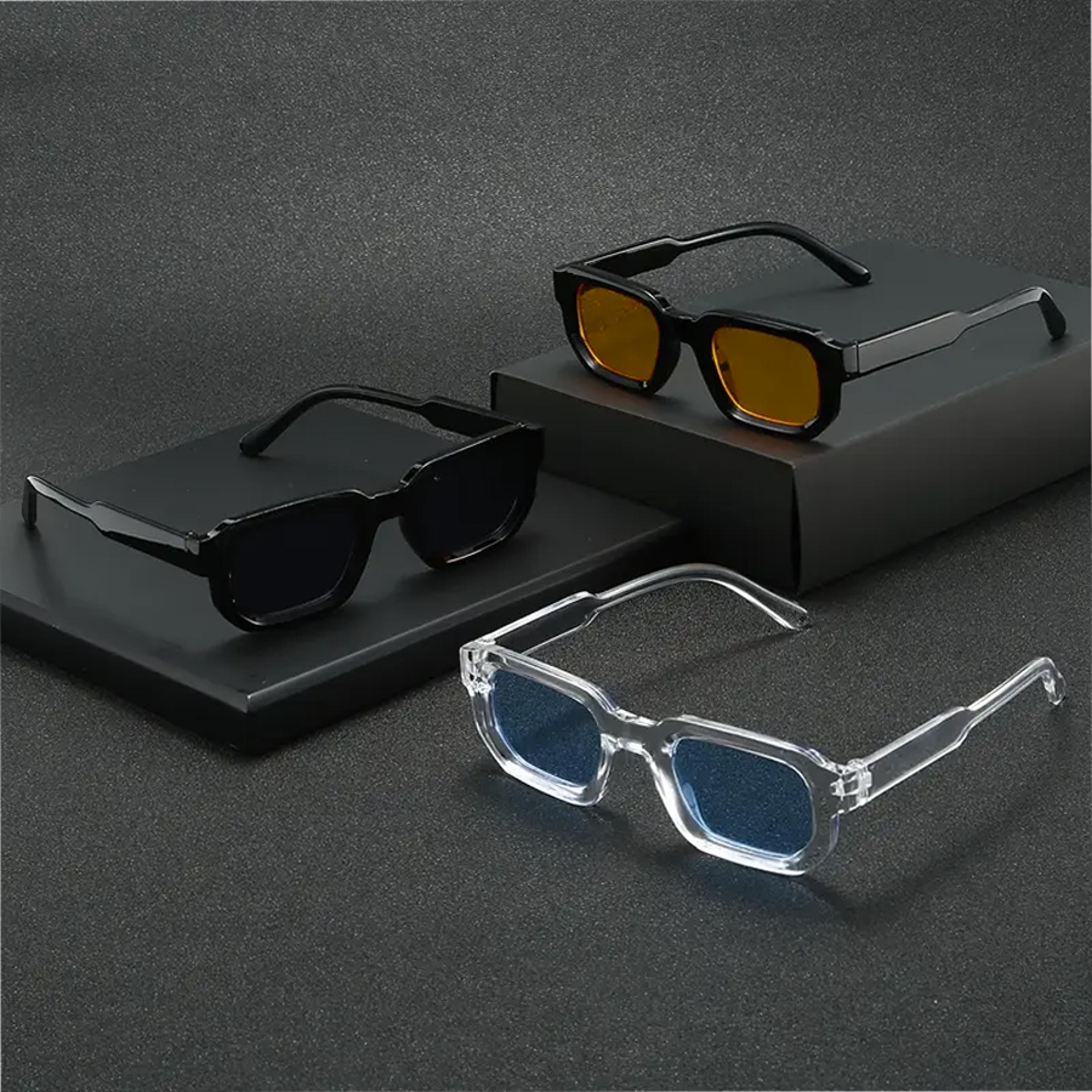 classic square sunglasses set of unisex retro fashion shades