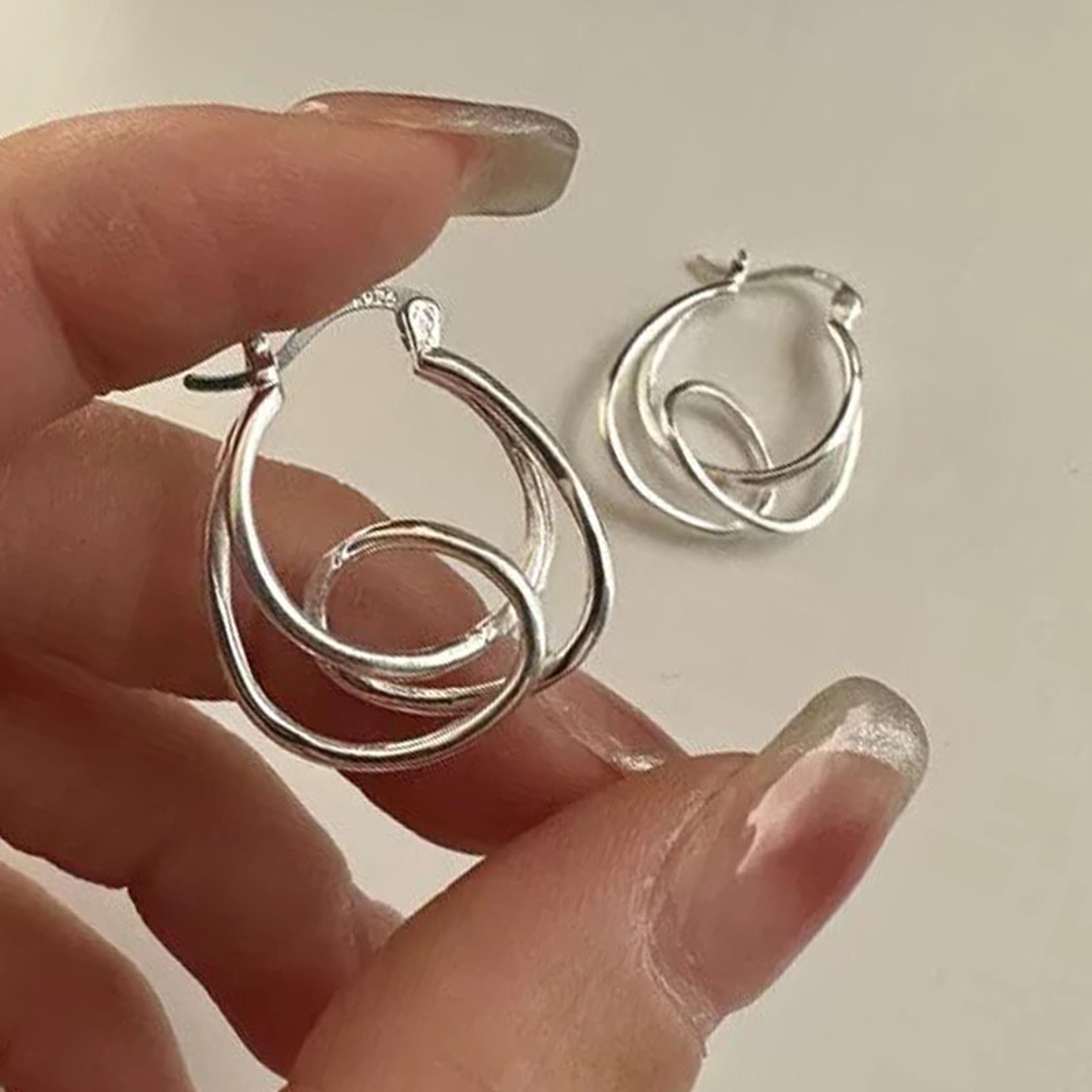 sterling silver vintage round hypoallergenic earrings for women minimalist party jewelry
