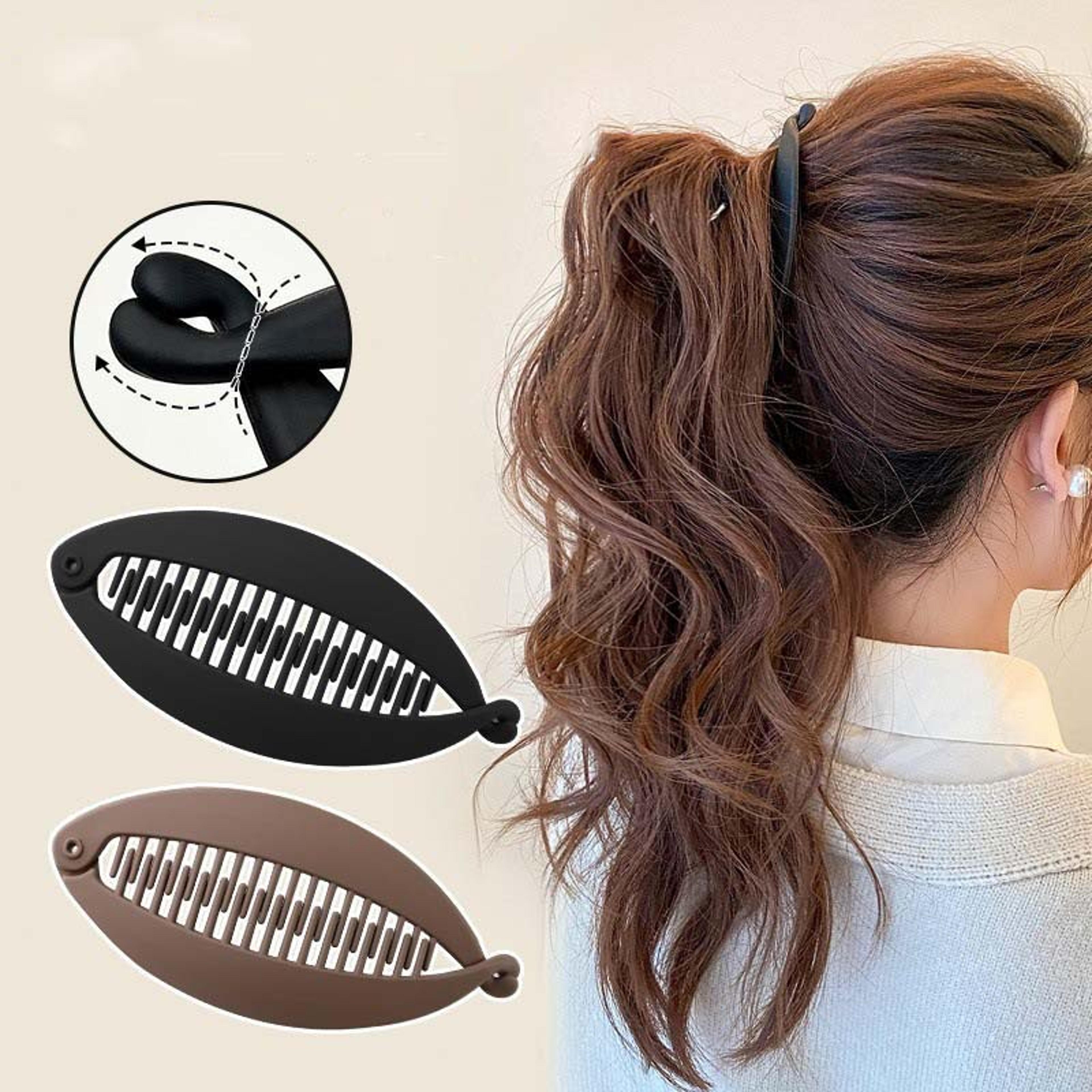 matte fish shape hair claw clip for women banana hair clip hair jewelry grip barrette