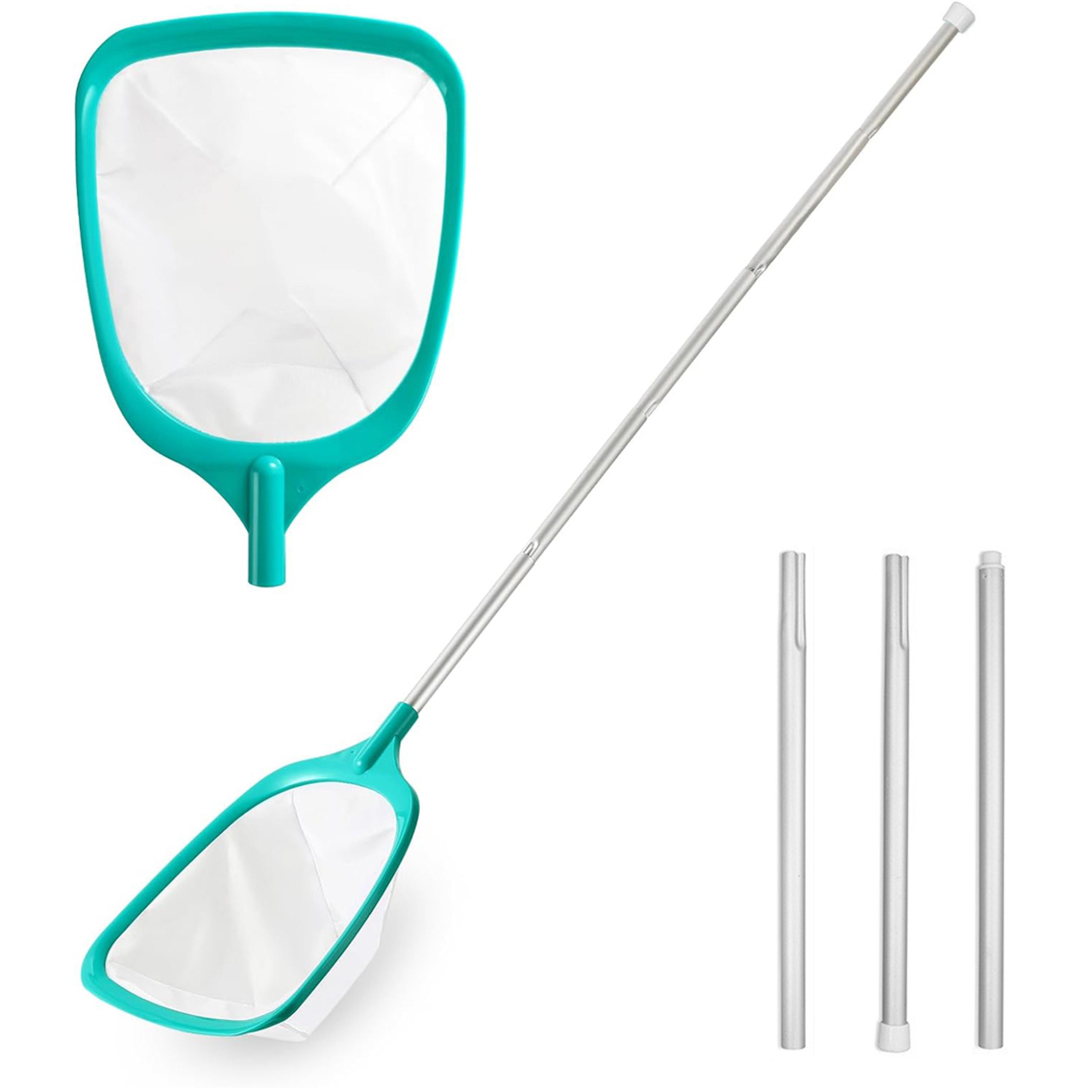 telescopic pool skimmer net with retractable aluminum pole for pool and pond cleaning
