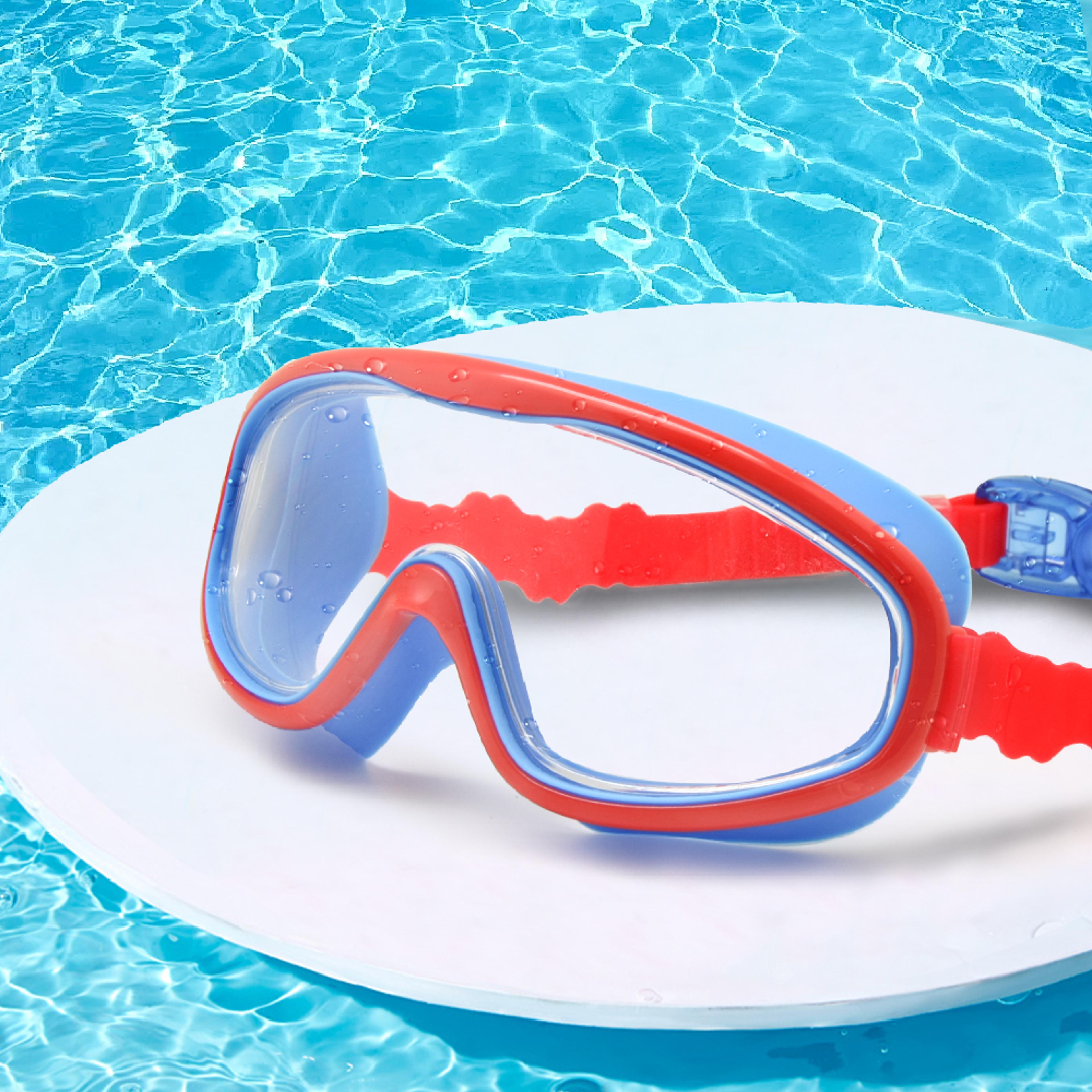 kids swim goggles anti fog uv protection wide vision snorkeling mask