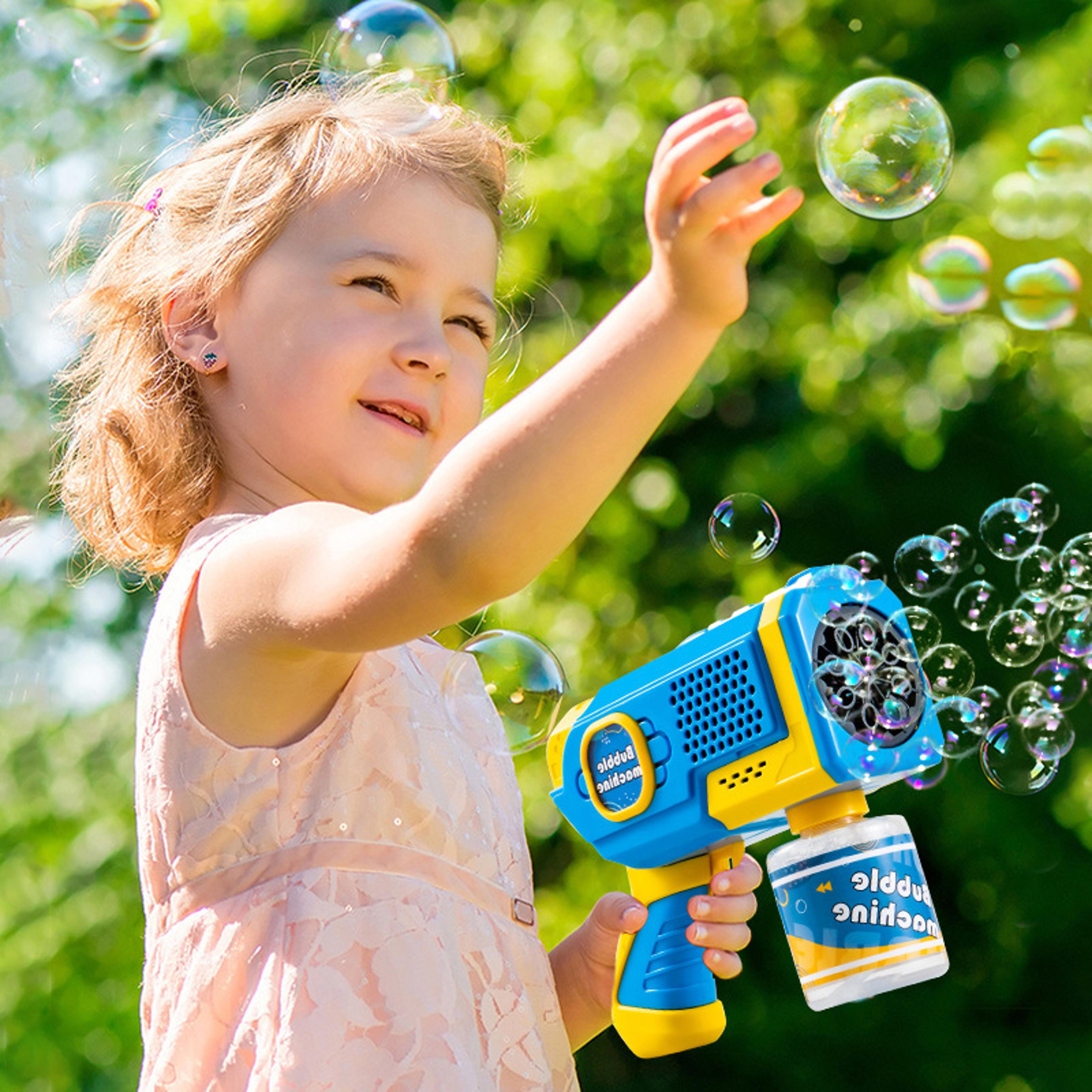 electric bubble gun automatic bubble machine toy for kids outdoor fun