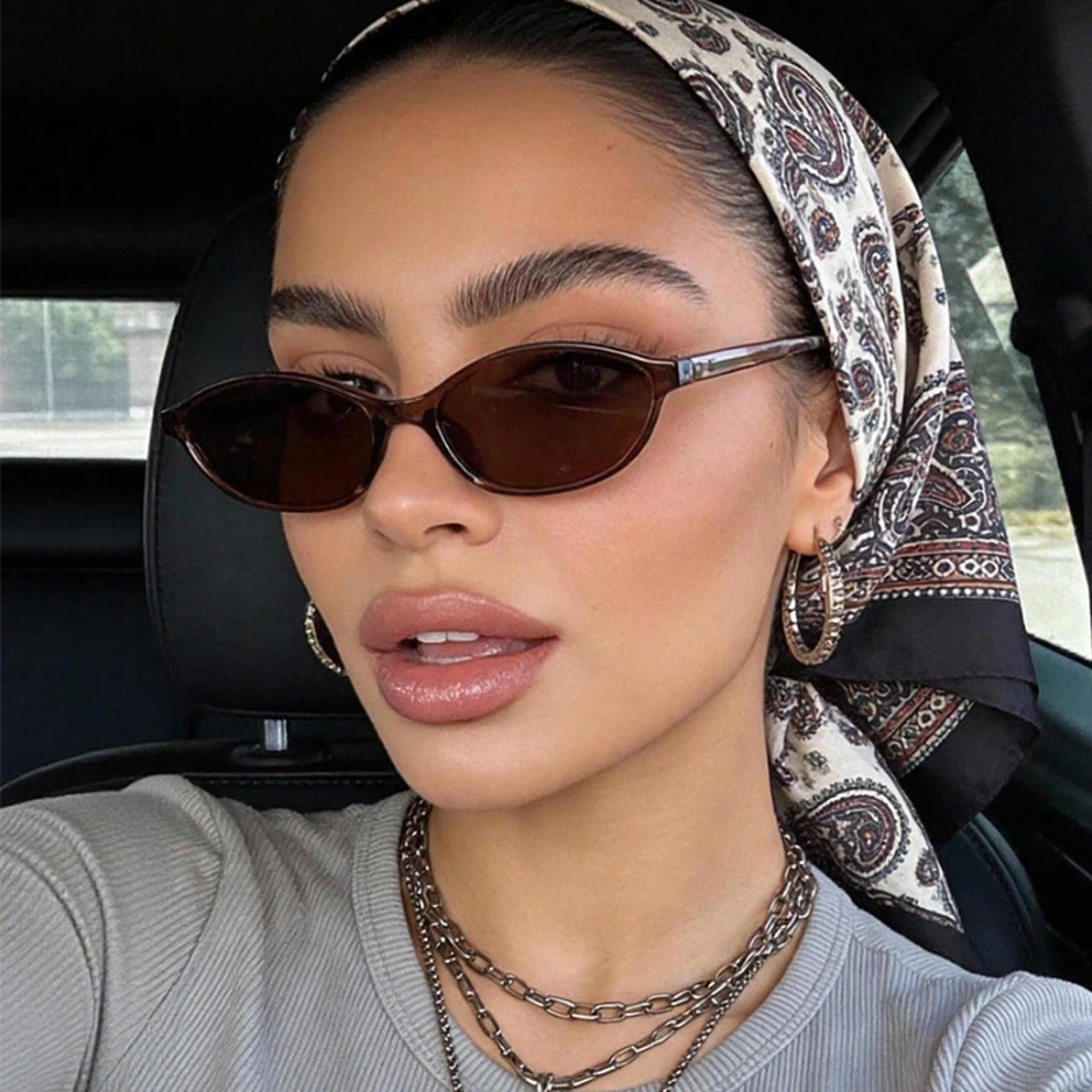 retro cat eye oval sunglasses for women small frame fashion travel eyewear