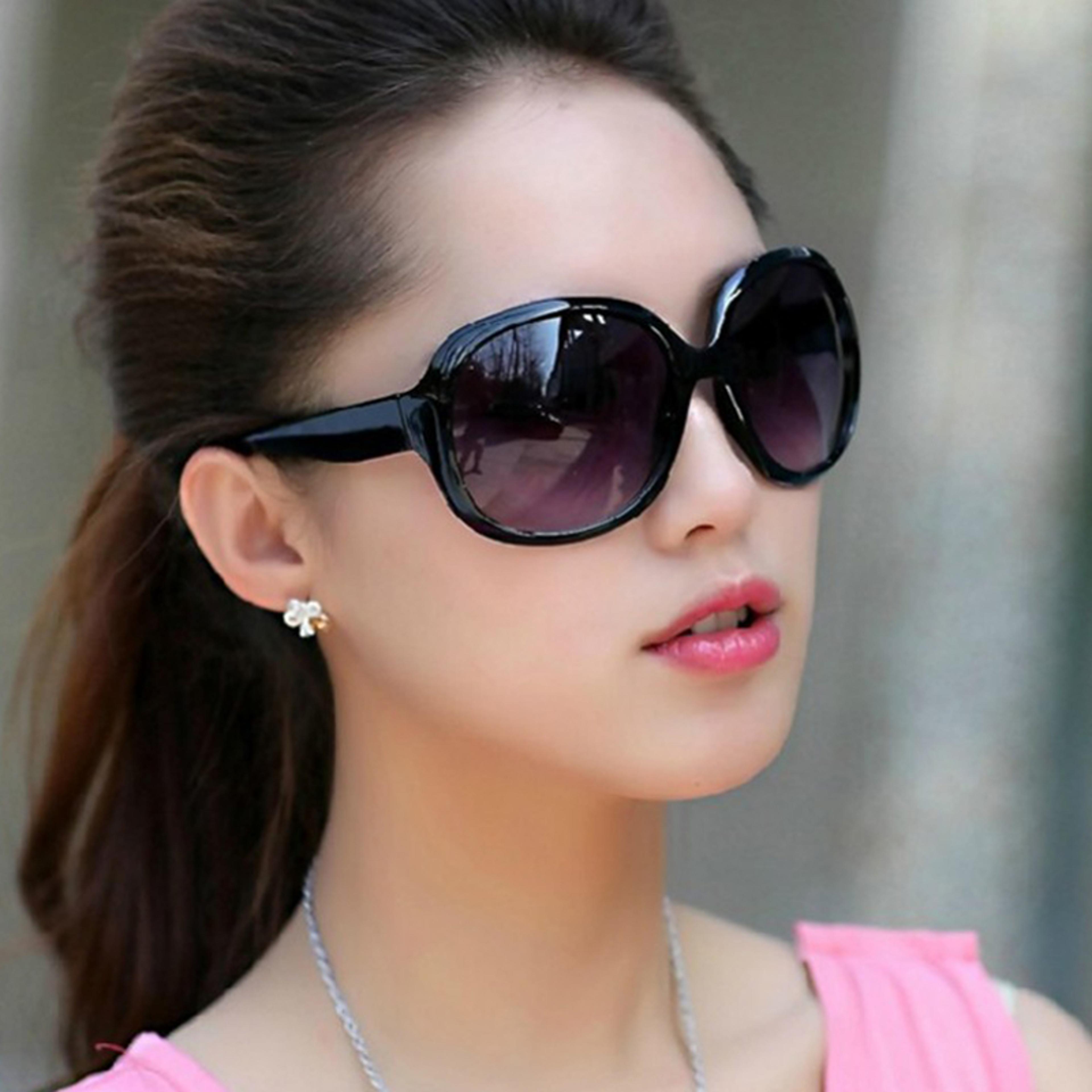 oval designer sunglasses for women vintage black shades