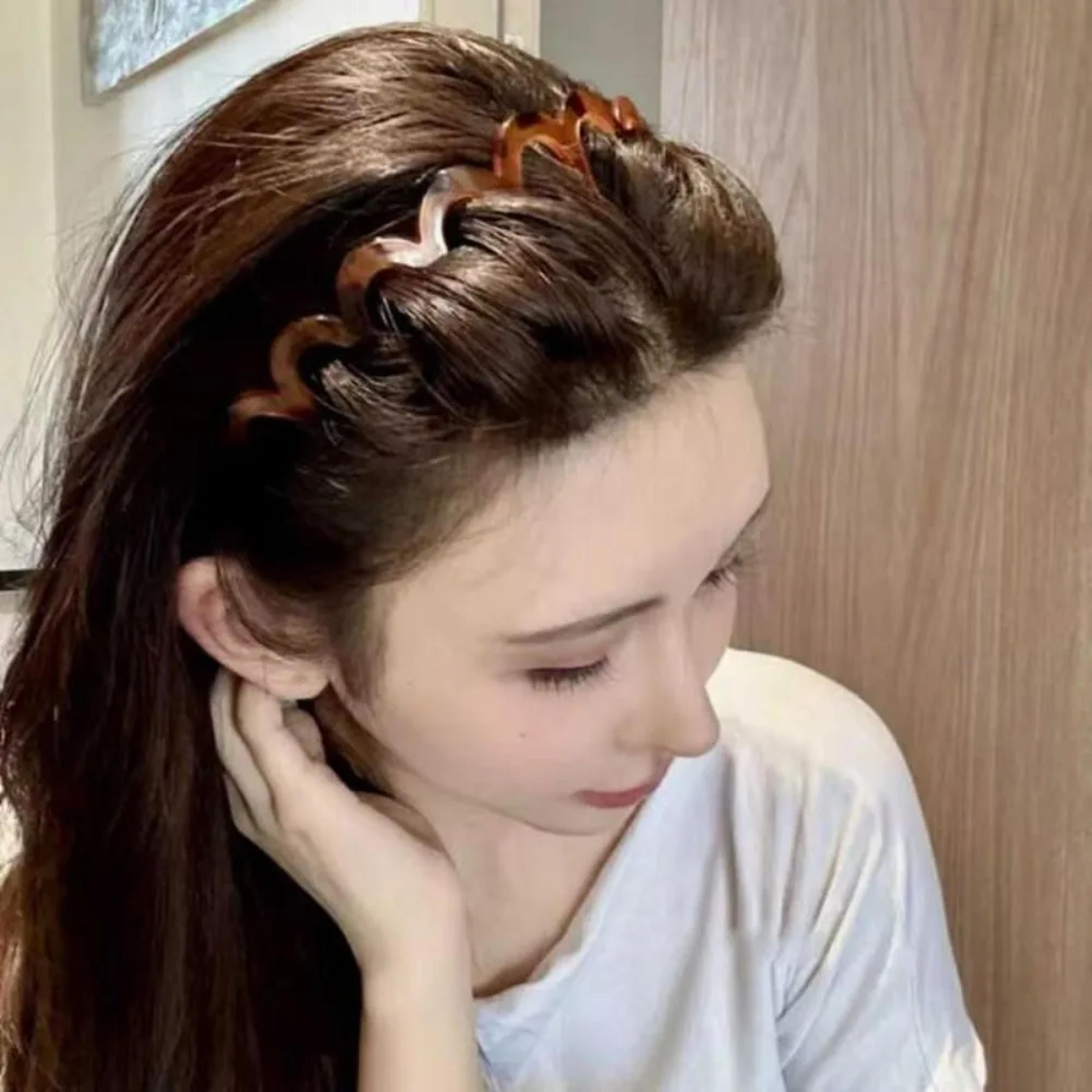 wave toothed headband for women sports & face wash hair band