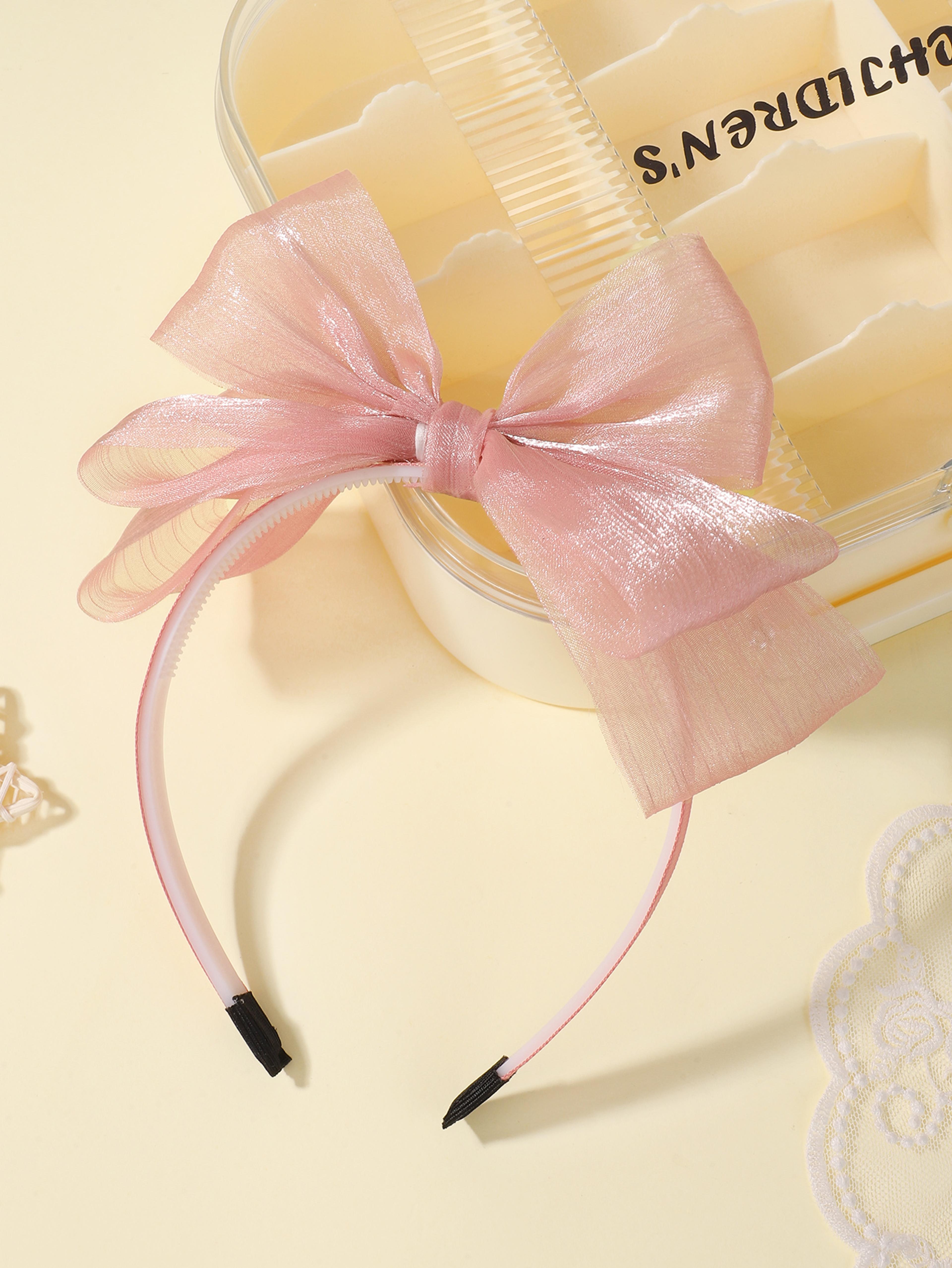 girls bow headband double layer princess bangs hairband kids hair accessories
