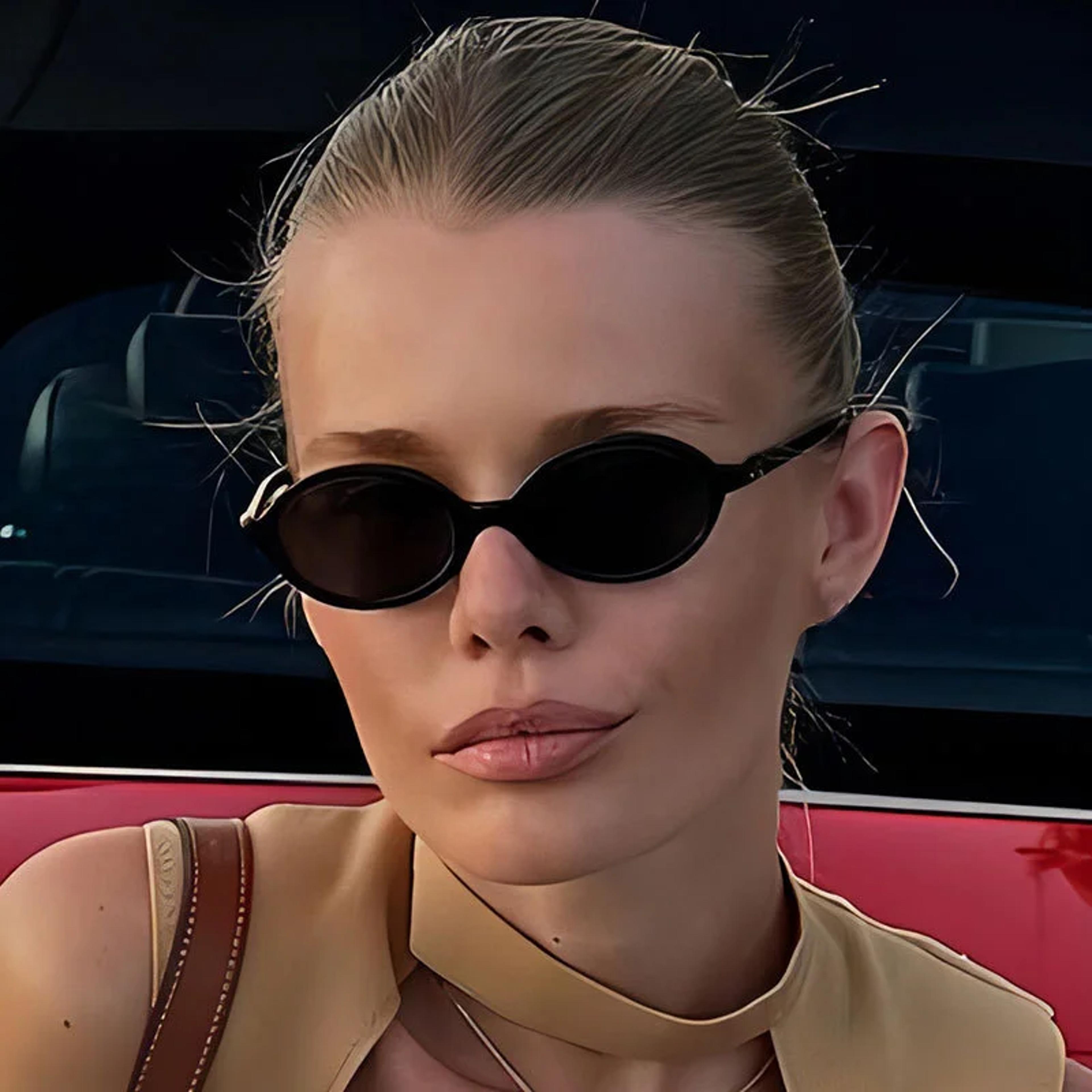 vintage oval sunglasses for women trendy small frame designer shades